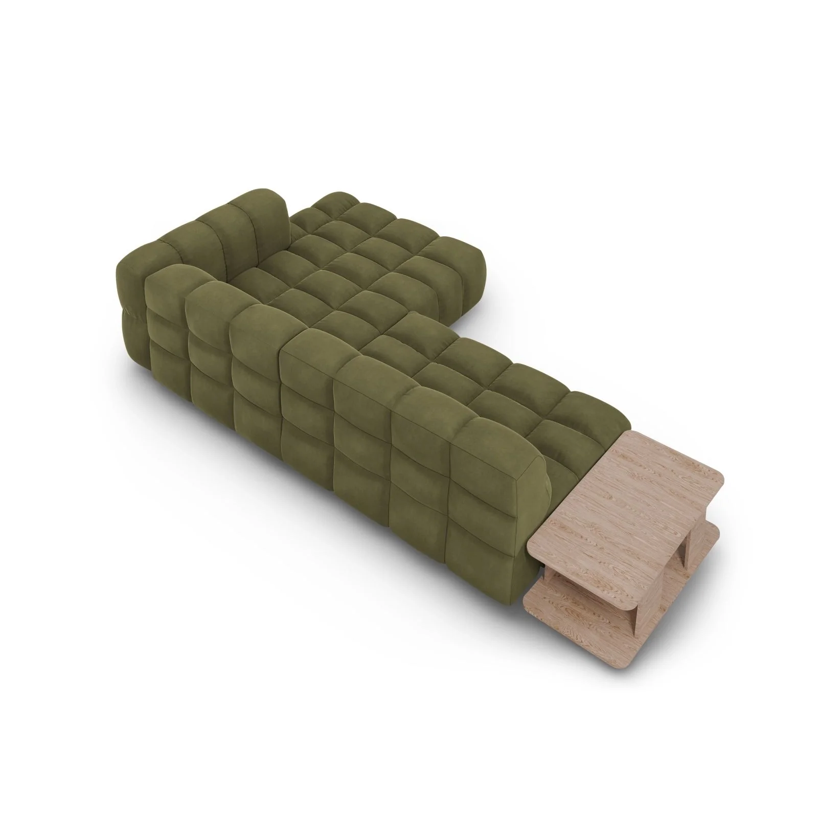Sky Modulares 4-Sitzer Ecksofa, Rechte Seite, aus Samt, 297x162 cm - Image 35