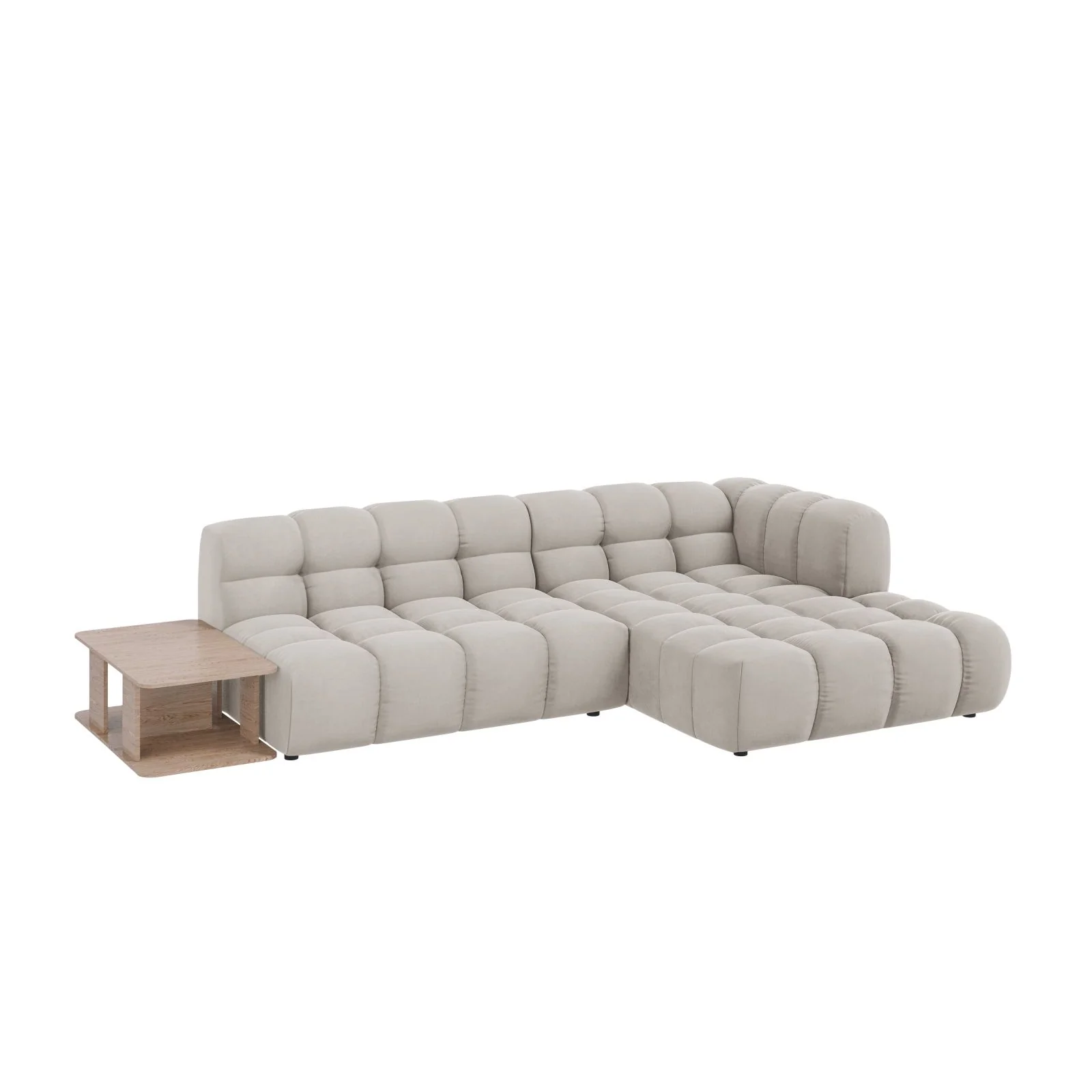 Sky Modulares 4-Sitzer Ecksofa, Rechte Seite, aus Samt, 297x162 cm - Image 9