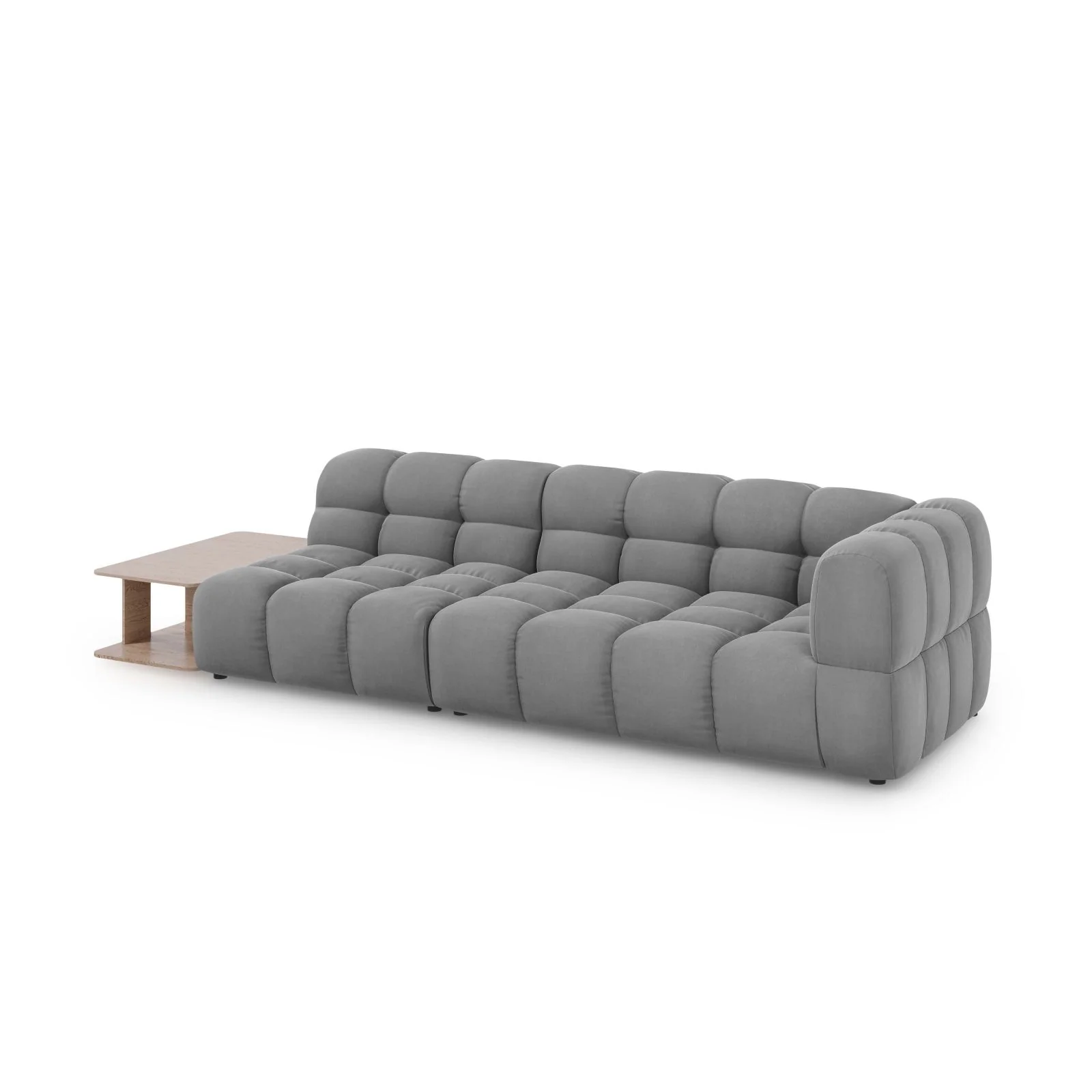 Sky Modulares 4-Sitzer Sofa, Linke Seite, aus Samt, 297x102 cm - Image 3