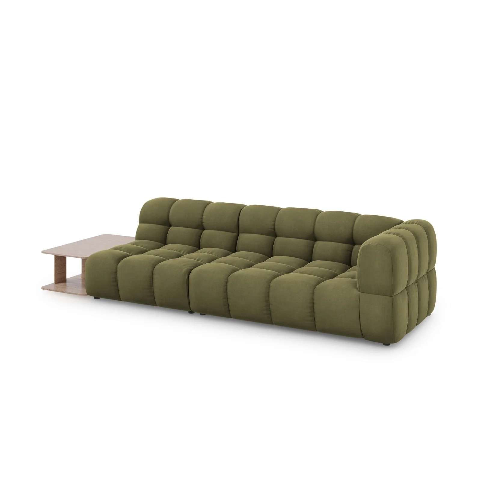 Sky Modulares 4-Sitzer Sofa, Linke Seite, aus Samt, 297x102 cm - Image 33