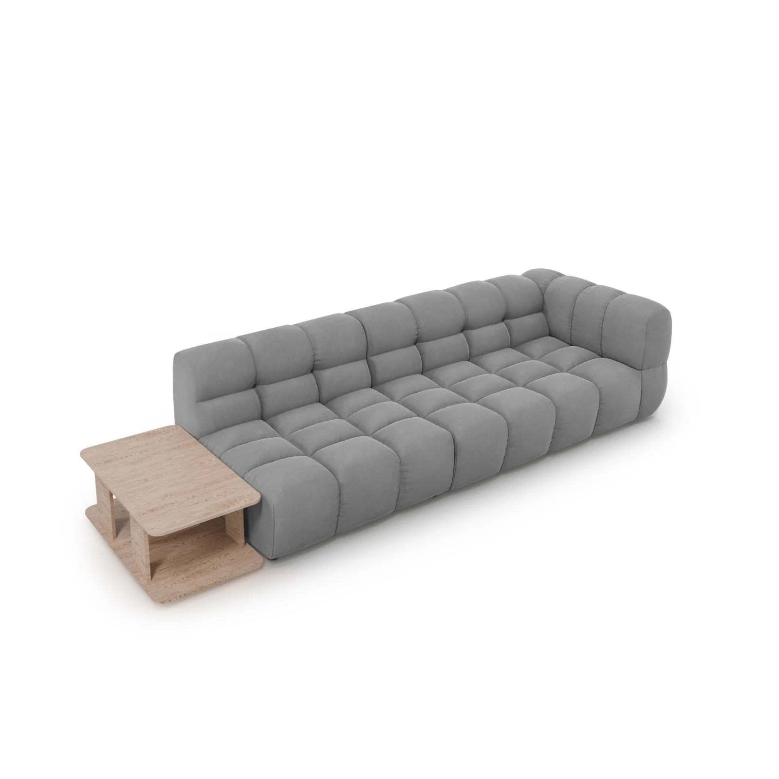 Sky Modulares 4-Sitzer Sofa, Linke Seite, aus Samt, 297x102 cm - Image 4