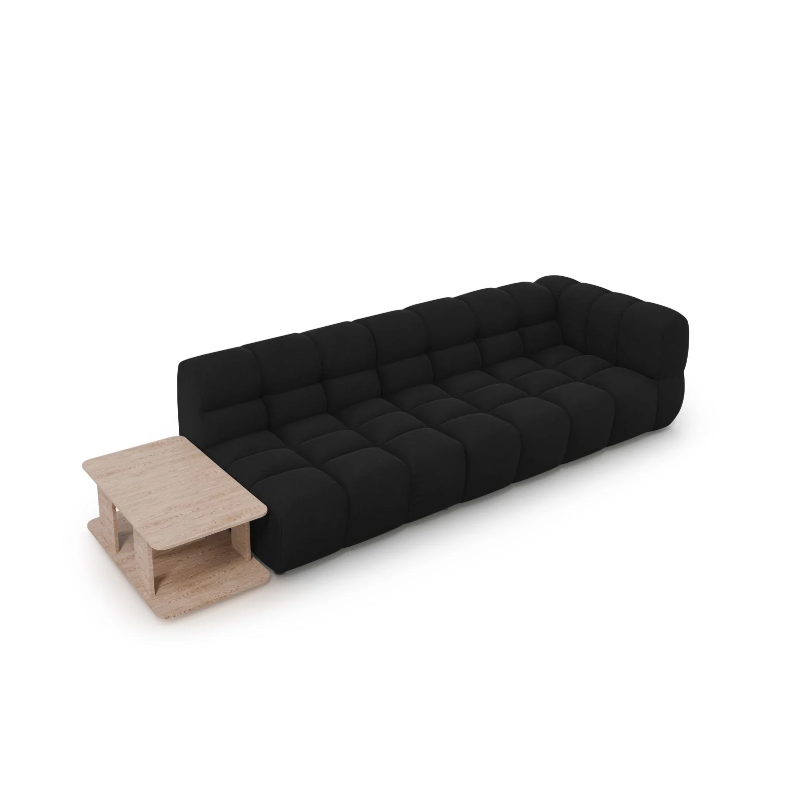 Sky Modulares 4-Sitzer Sofa, Linke Seite, aus Samt, 297x102 cm - Image 46