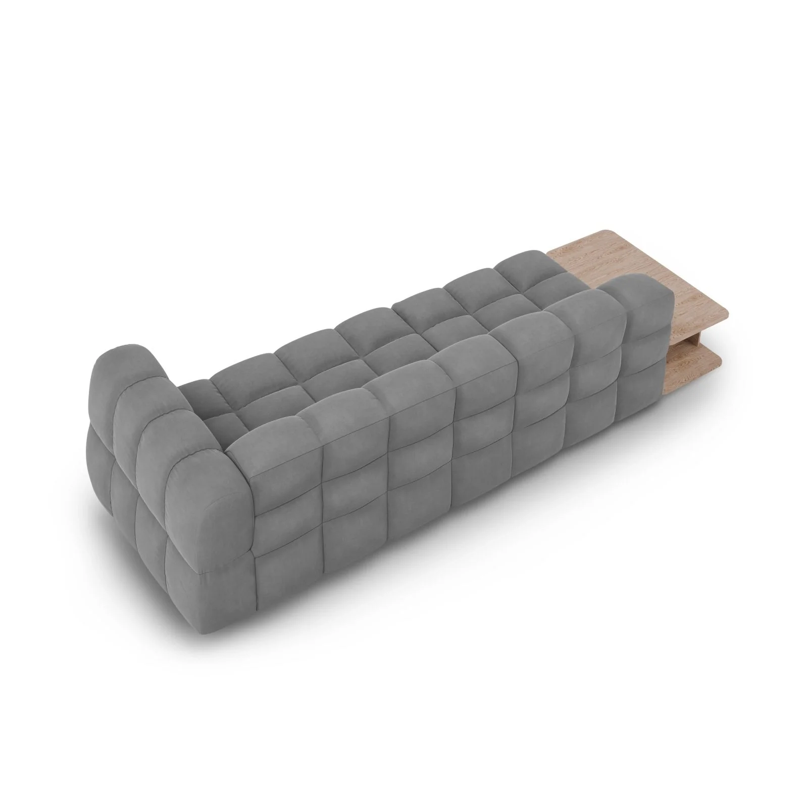 Sky Modulares 4-Sitzer Sofa, Linke Seite, aus Samt, 297x102 cm - Image 5