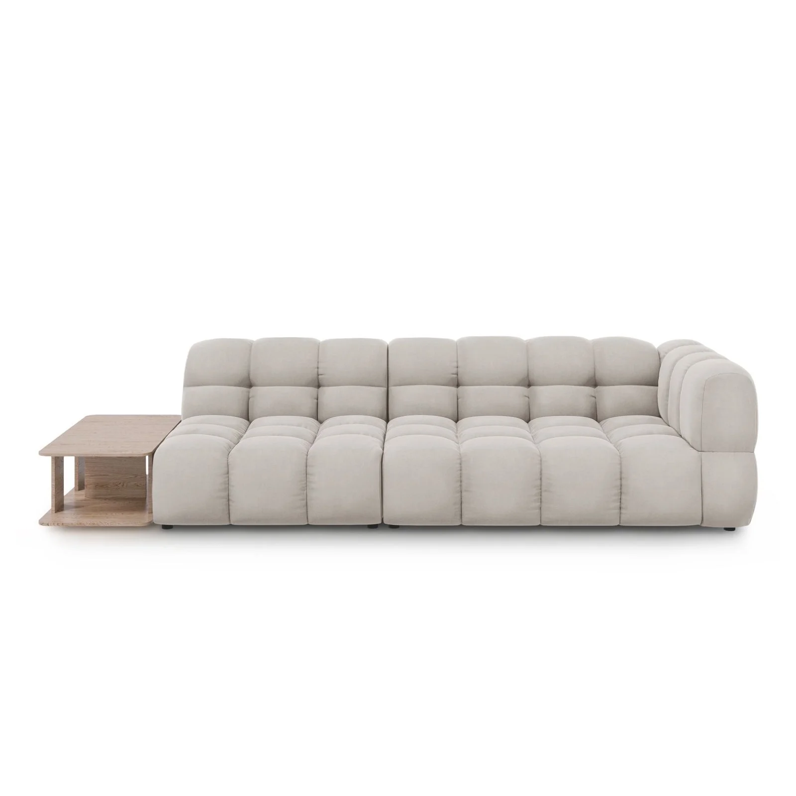 Sky Modulares 4-Sitzer Sofa, Linke Seite, aus Samt, 297x102 cm - Image 7