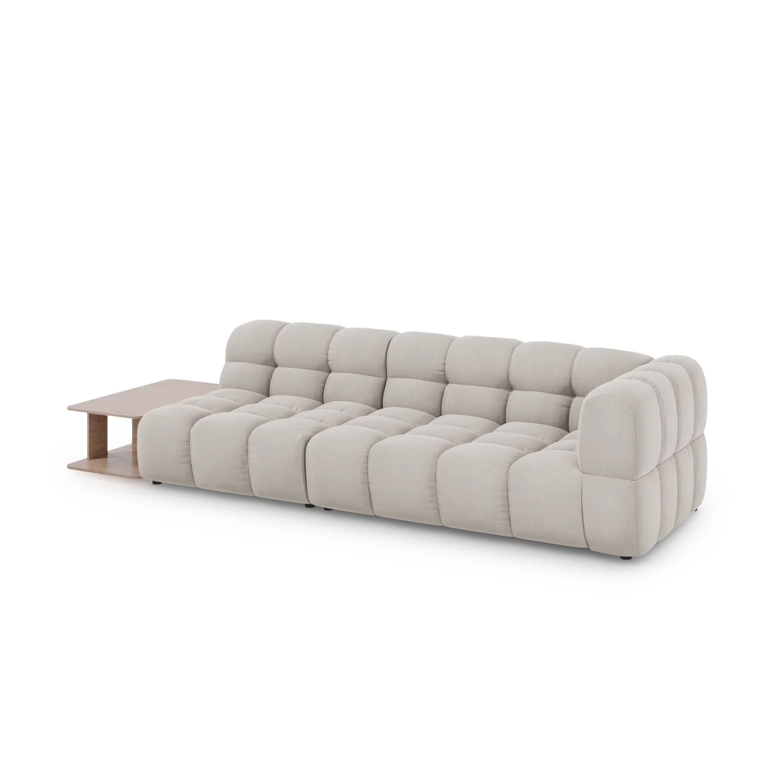 Sky Modulares 4-Sitzer Sofa, Linke Seite, aus Samt, 297x102 cm - Image 9