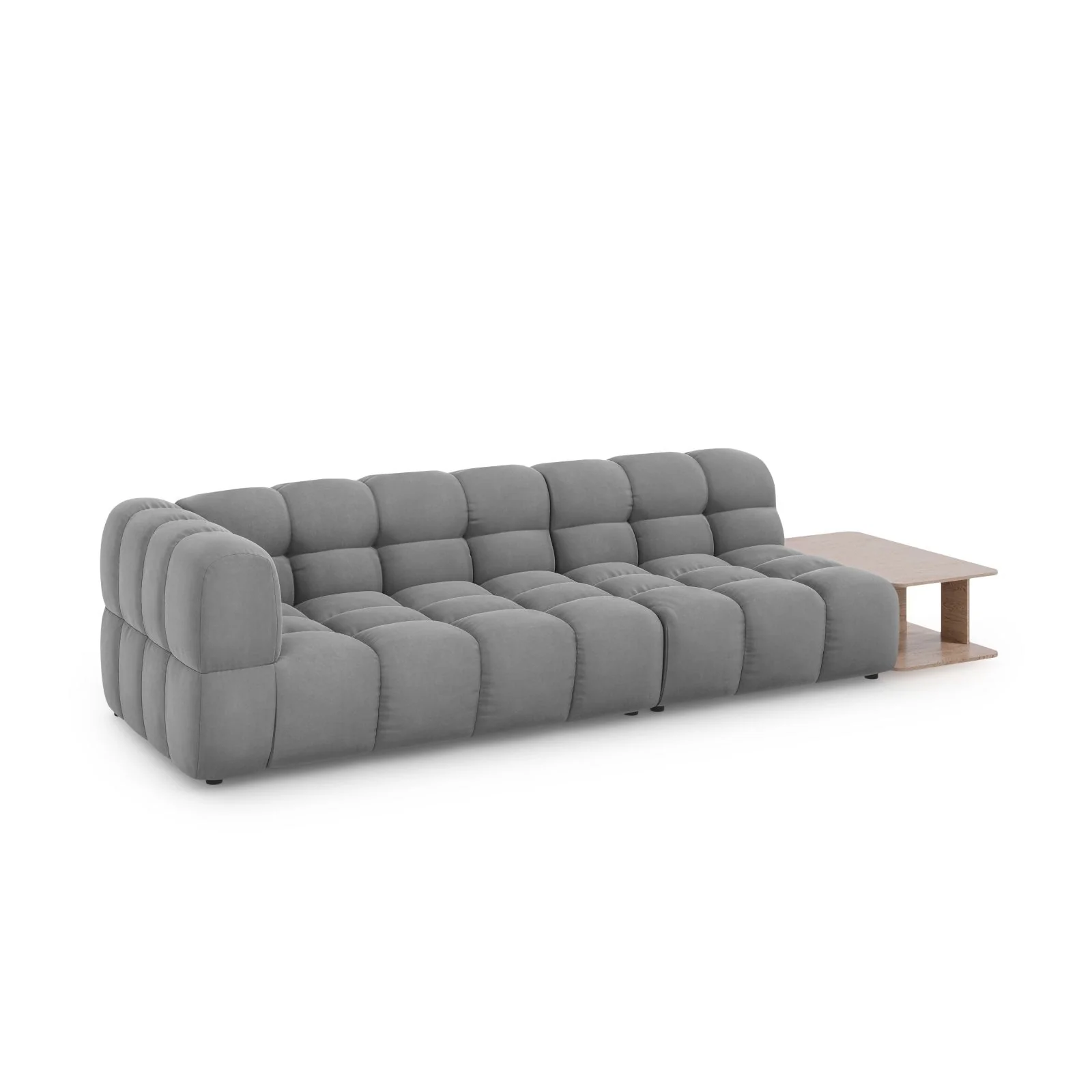 Sky Modulares 4-Sitzer Sofa, Rechte Seite, aus Samt, 297x102 cm - Image 3