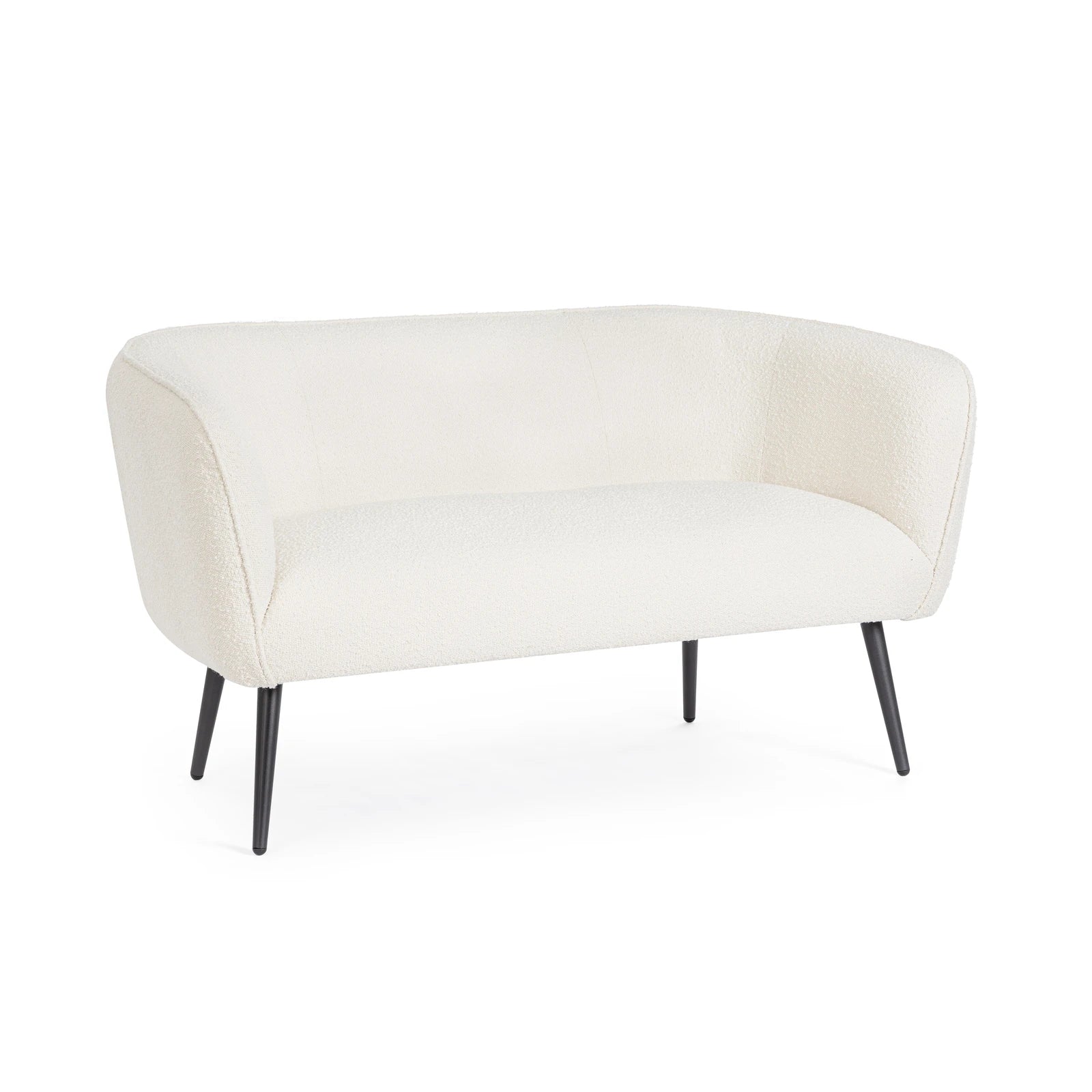 Sofa 2-Sitzer Avril Weiß Bouclé