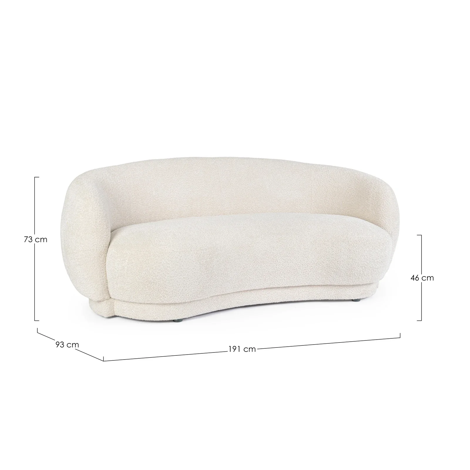 Sofa 2-Sitzer Tecla Natur - Image 7