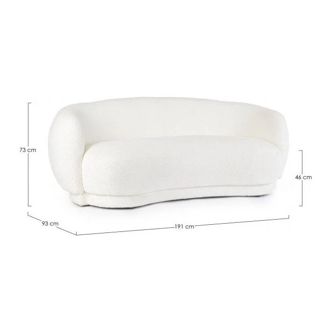 Sofa 2-Sitzer Tecla Weiß - Image 2