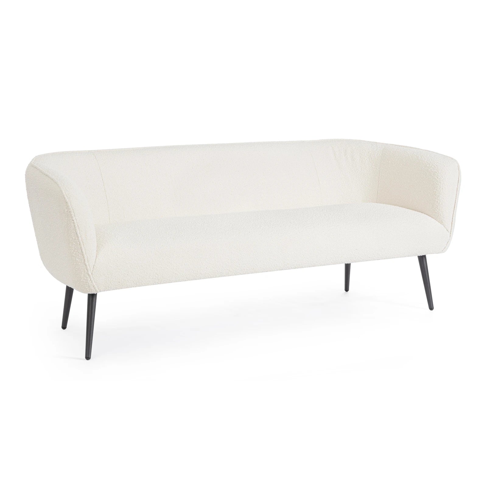 Sofa 3-Sitzer Avril Weiß Bouclé
