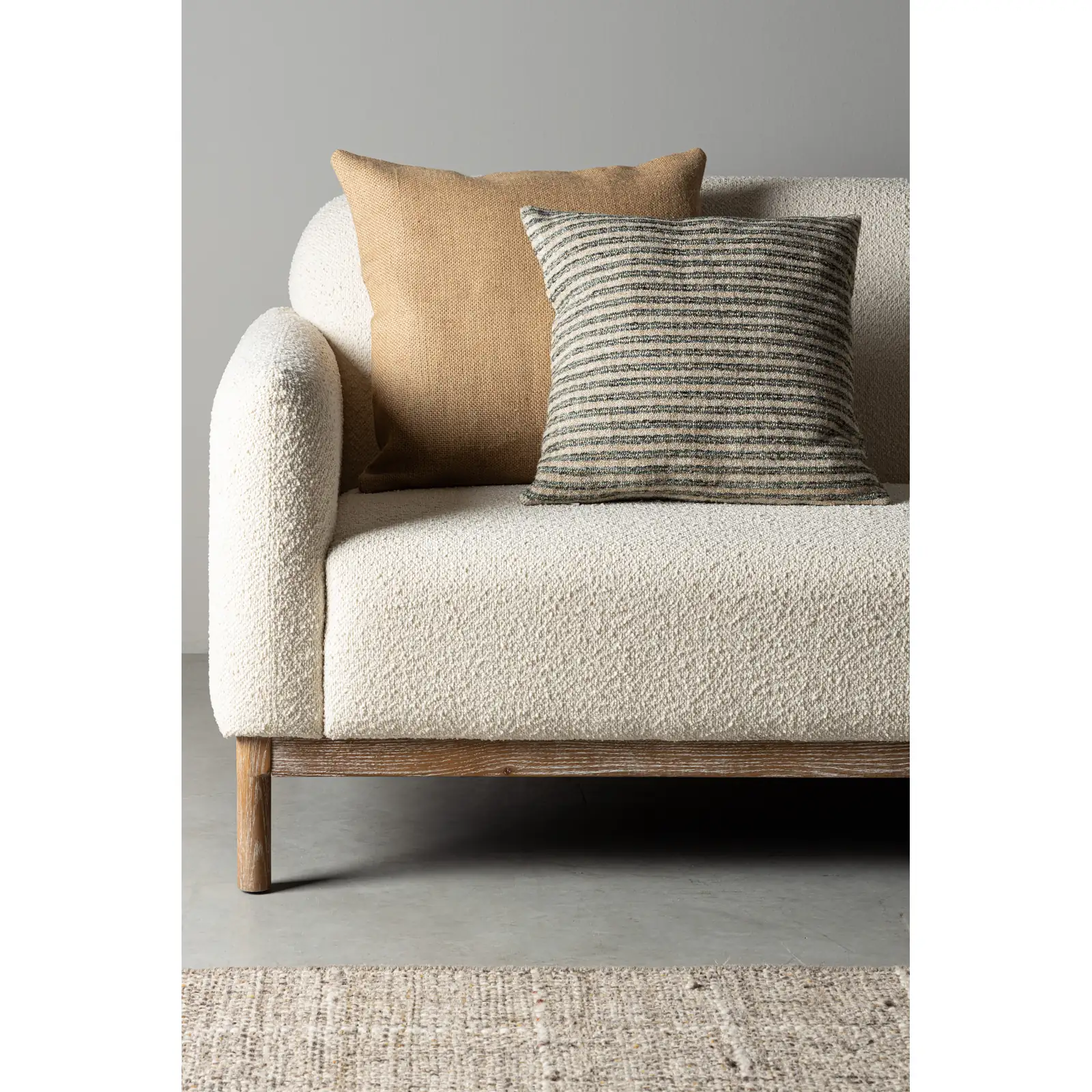Sofa 3-Sitzer Detroit Naturfarbe Bouclé - Image 4