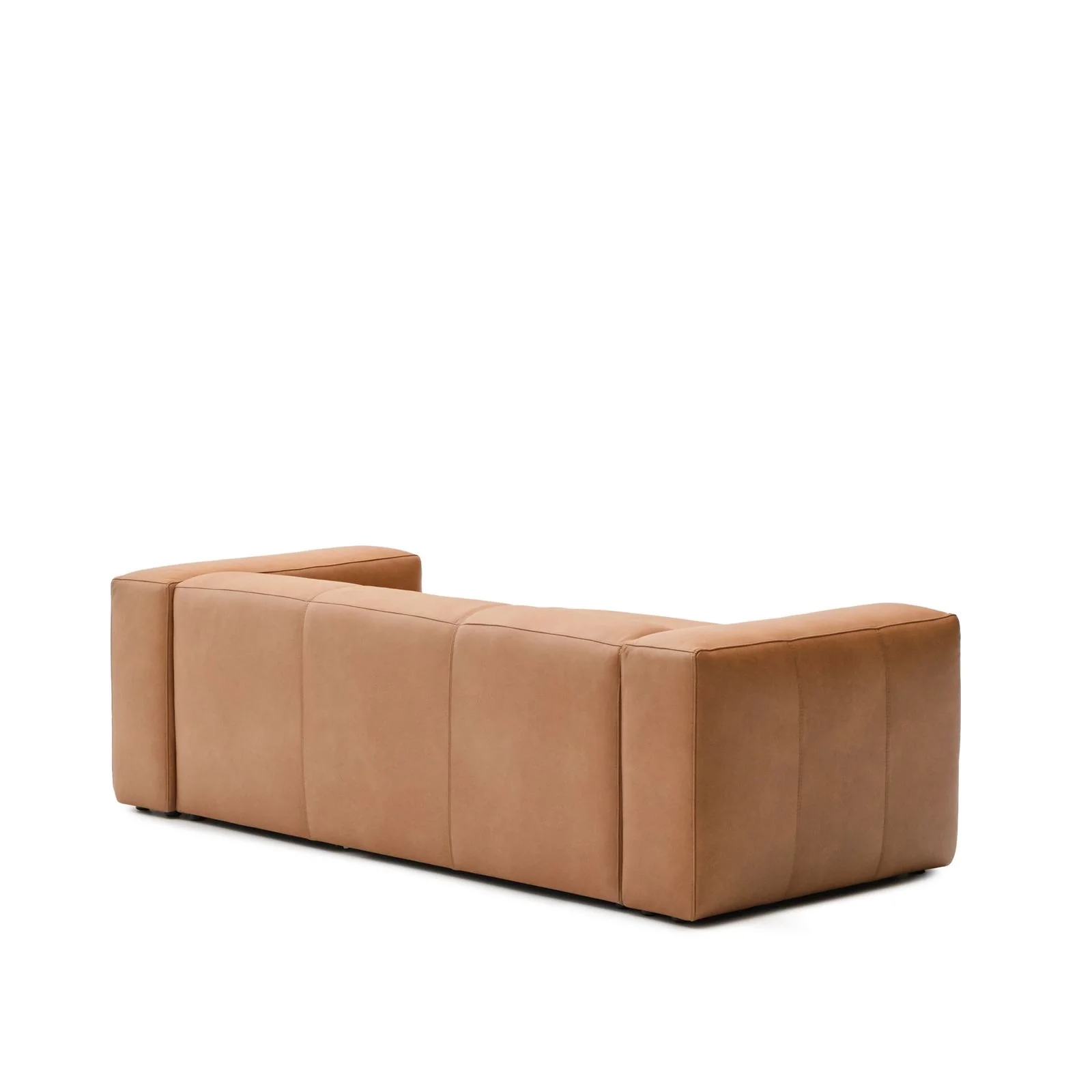 Sofa Blok aus braunem Leder 2-Sitzer Chaiselongue rechts 240 cm - Image 8
