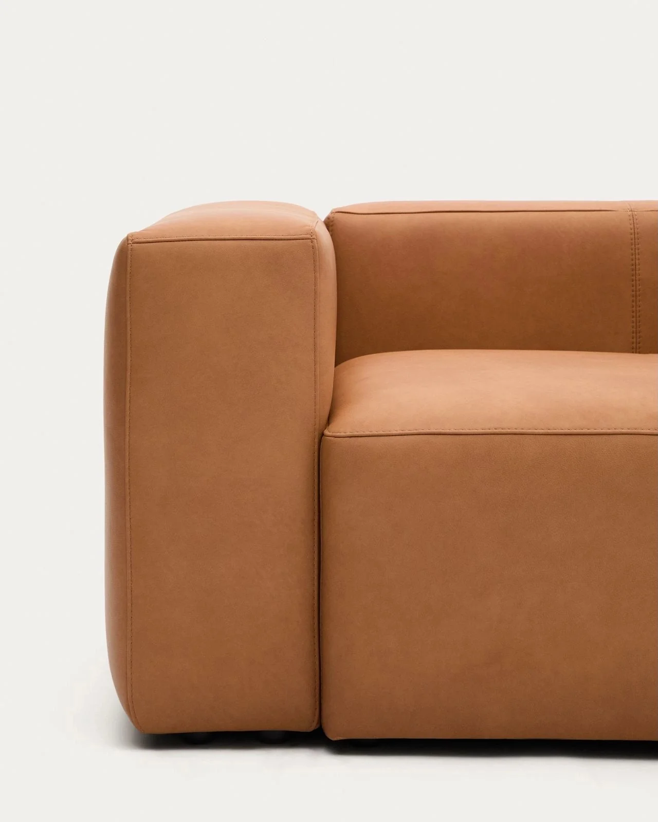 Sofa Blok aus braunem Leder 3-Sitzer 240 cm - Image 3