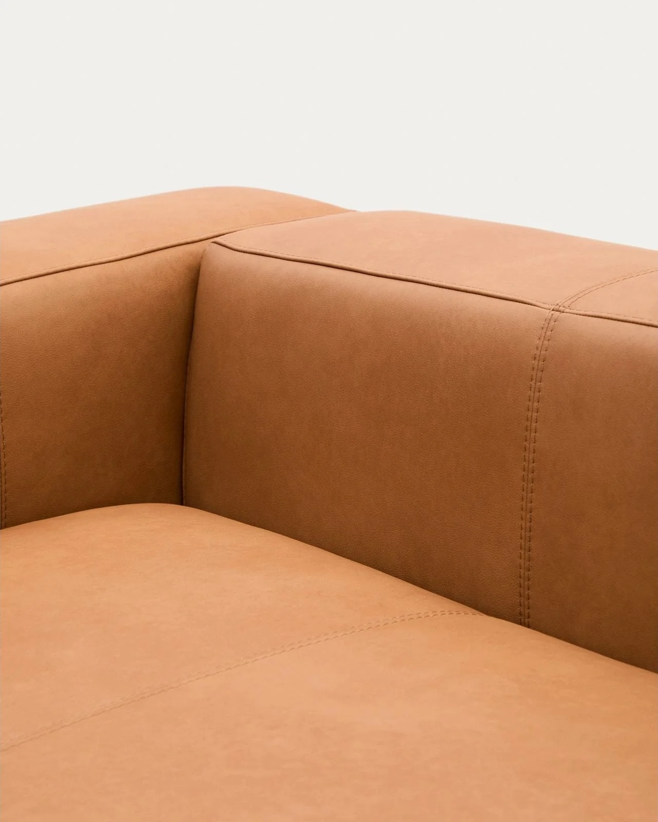 Sofa Blok aus braunem Leder 3-Sitzer 240 cm - Image 5