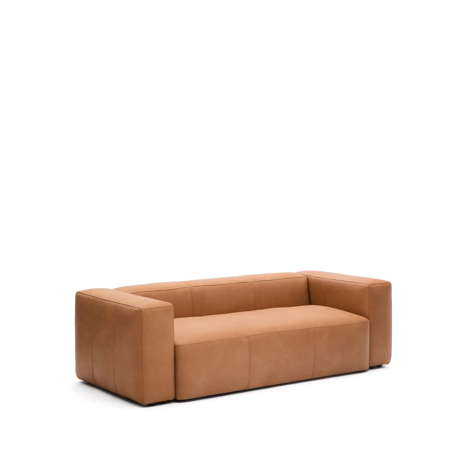 Sofa Blok aus braunem Leder 3-Sitzer 240 cm - Image 7