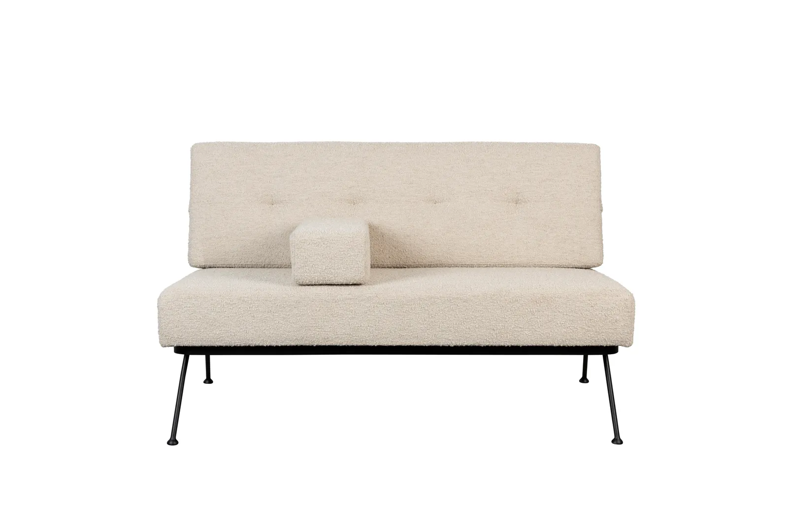 Sofa Bowie aus Stoff in Beige, 135×74×83 cm