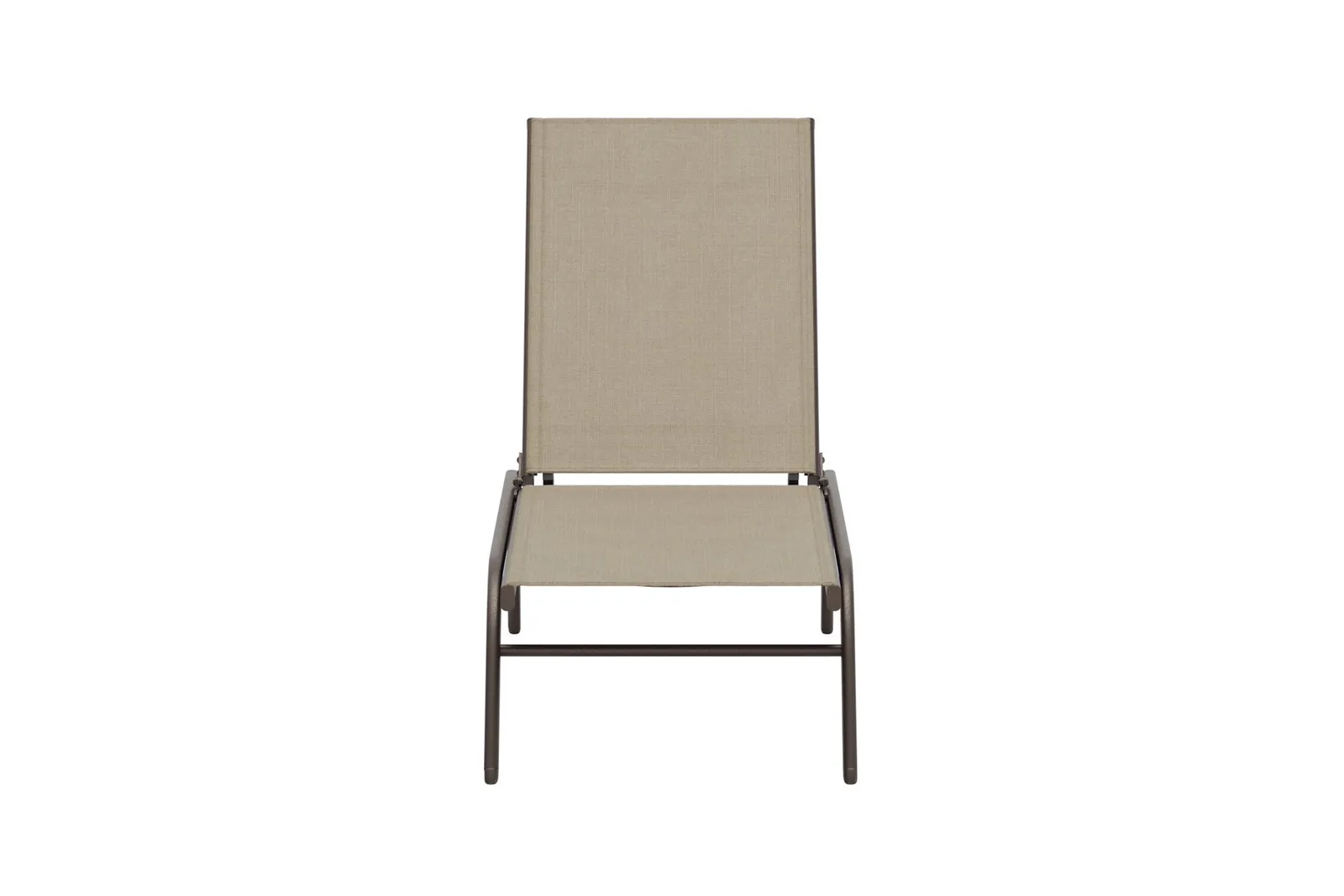 Sonnenliege Kastos aus Stahl und Textilene in Beige/Braun, 190×58x94 cm - Image 3