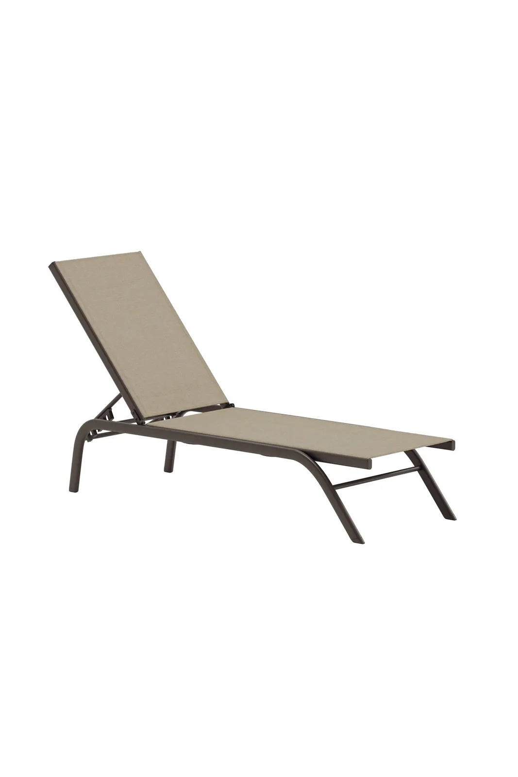 Sonnenliege Kastos aus Stahl und Textilene in Beige/Braun, 190×58x94 cm - Image 4