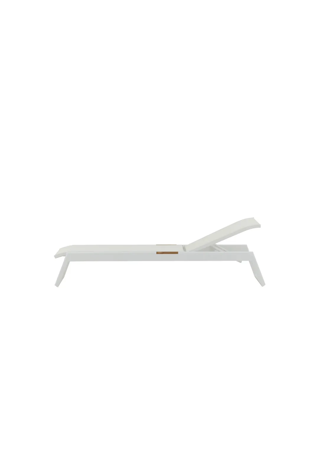 Sonnenliege Mexico aus Aluminium und Teak in Weiss, 2er Set - Image 11