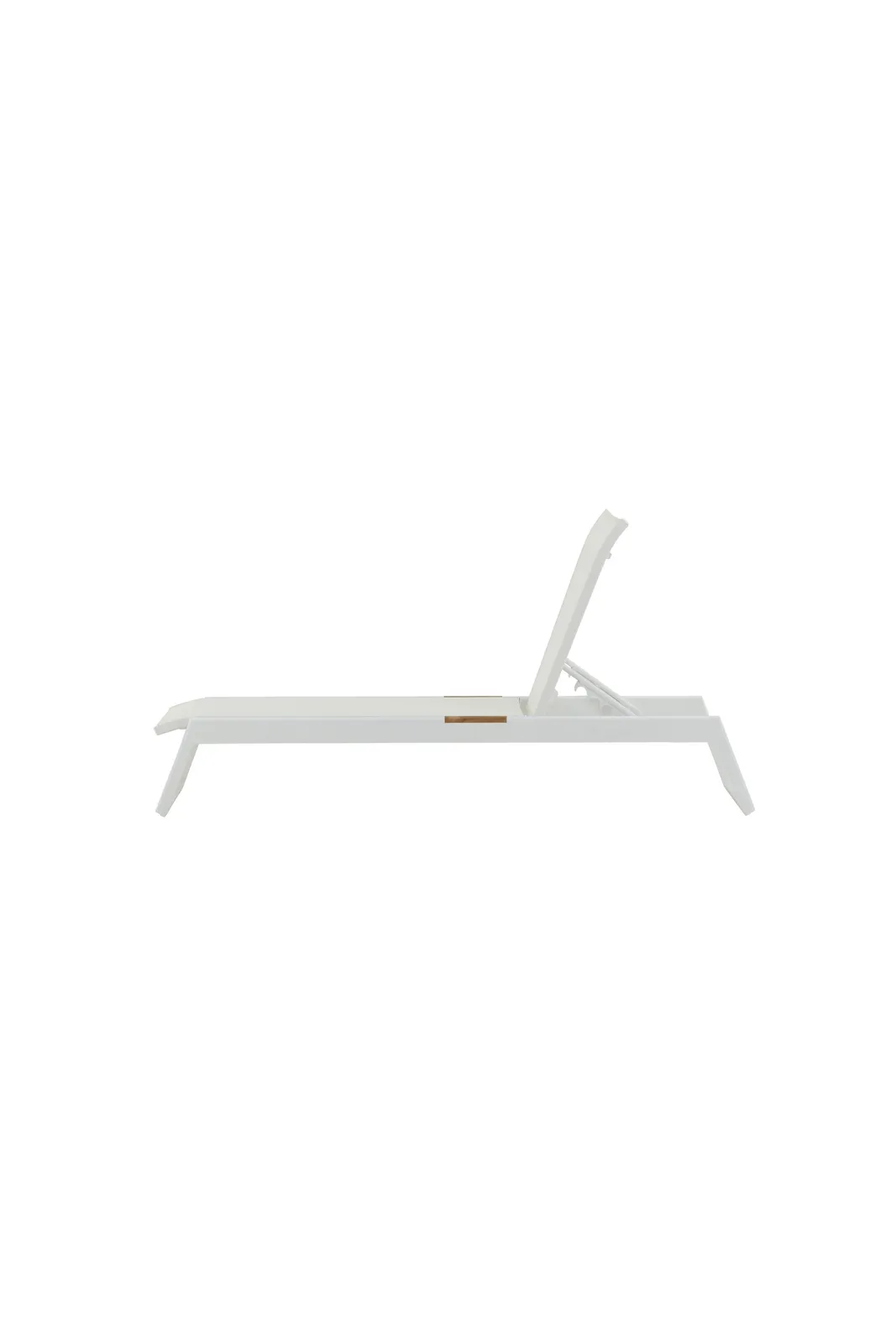 Sonnenliege Mexico aus Aluminium und Teak in Weiss, 2er Set - Image 9