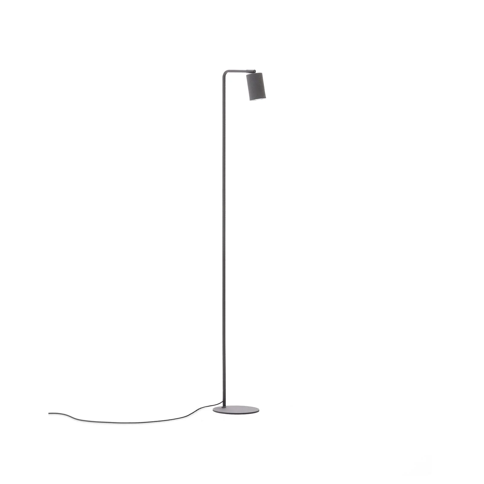 Stehlampe Manie aus Metall mit Finish in schwarzer Gusseisenoptik