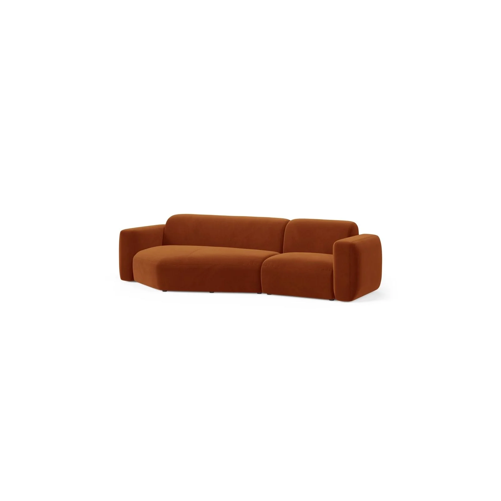 Strino 3-Sitzer Ecksofa, Linke Seite, aus Samt oder Strukturstoff, 308x136x78 cm - Image 58