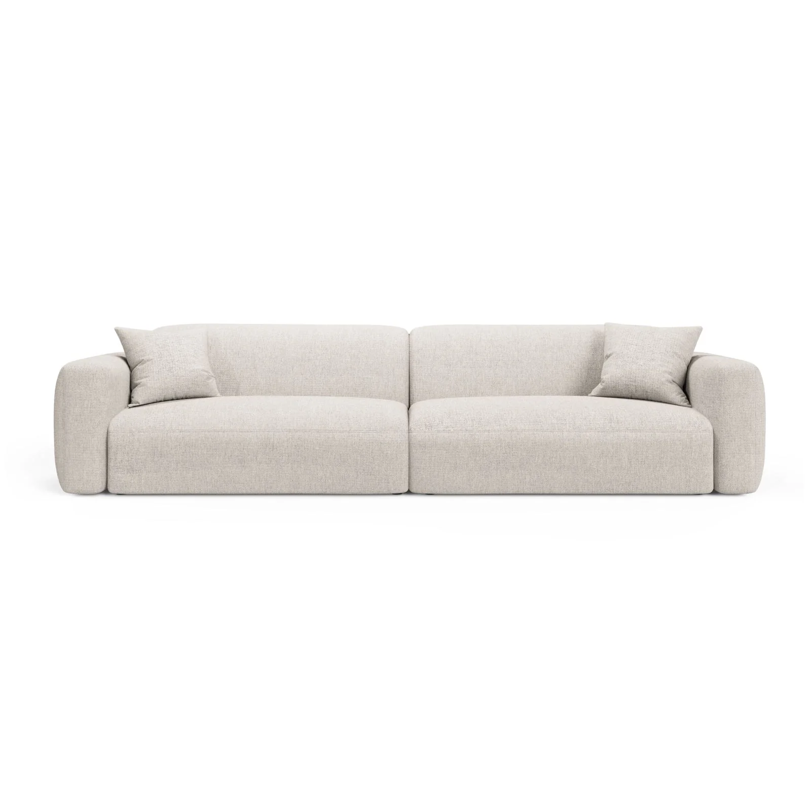 Strino 4-Sitzer Sofa aus Samt oder Strukturstoff, 240x98x78 cm