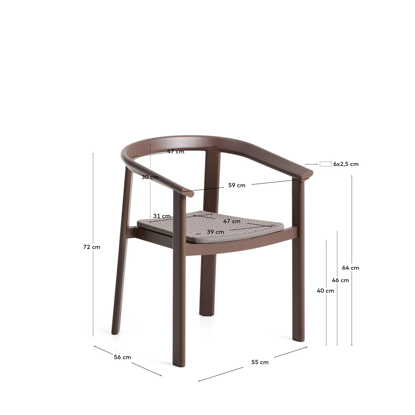 Stuhl Erice aus Aluminium und Seil - Image 4
