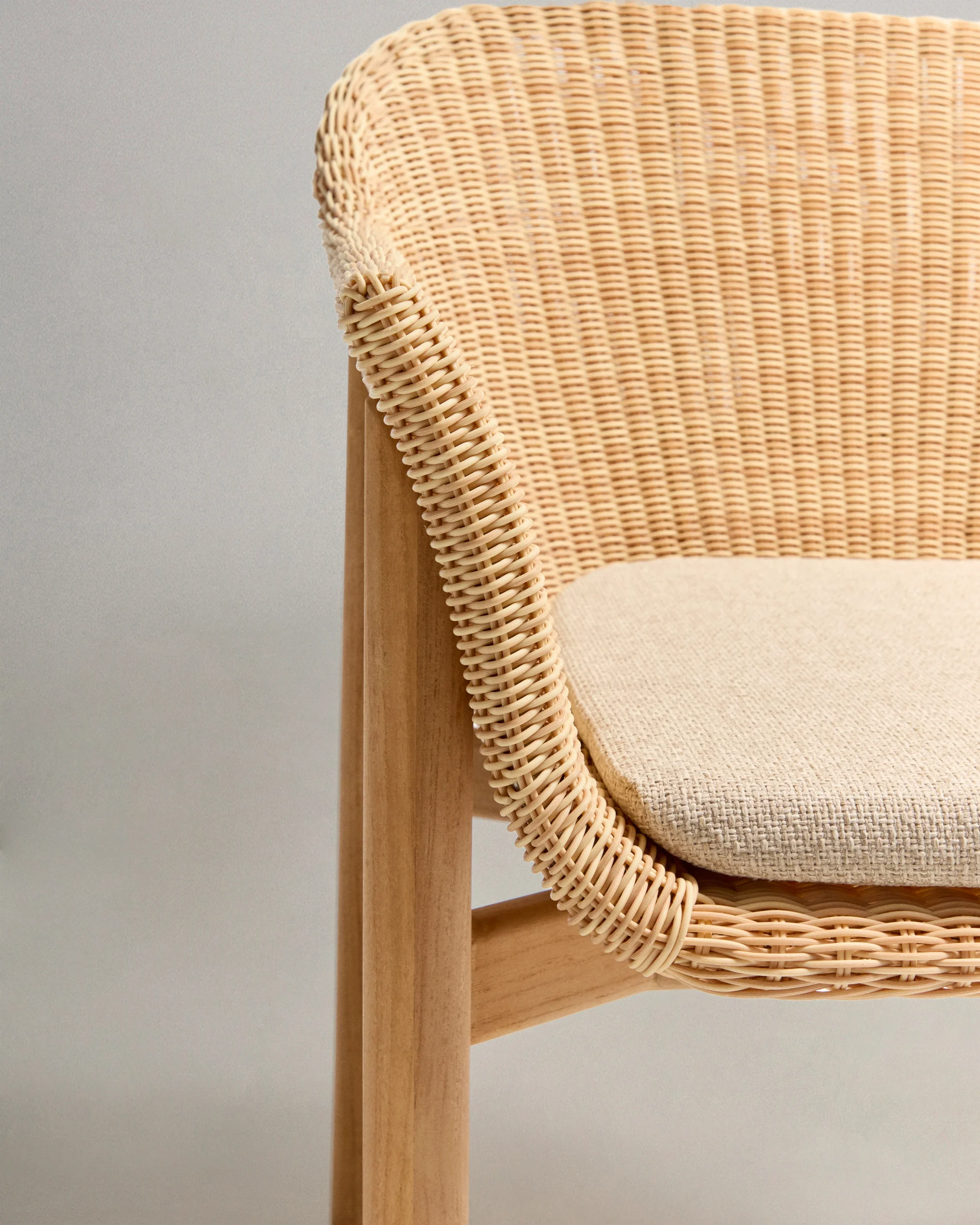 Stuhl Galea aus massivem Teakholz und synthetischem Rattan FSC 100% - Image 8