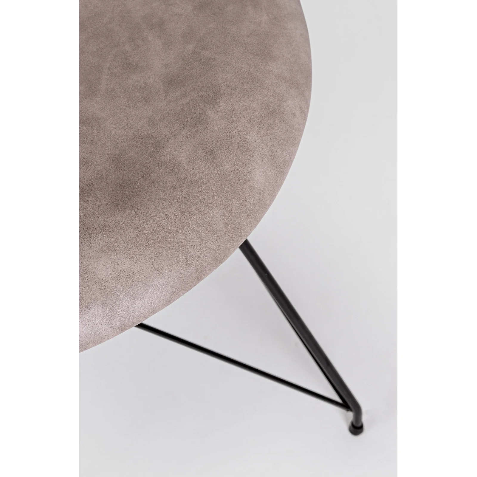 Essstuhl Loft PU Vintage Beige Gestell Schwarz - Image 4