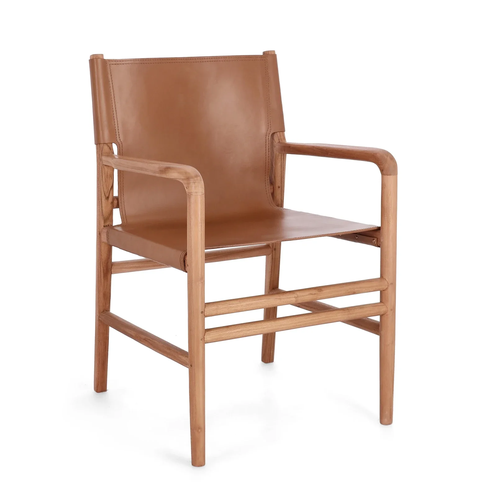 Essstuhl mit Armlehne Caroline Cognac
