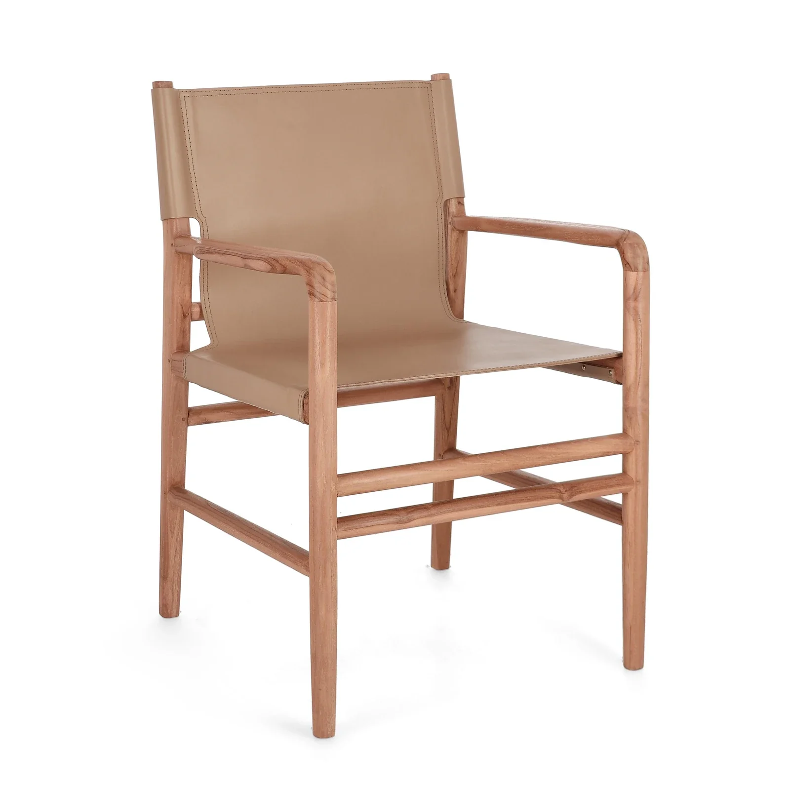 Essstuhl mit Armlehne Caroline Taupe