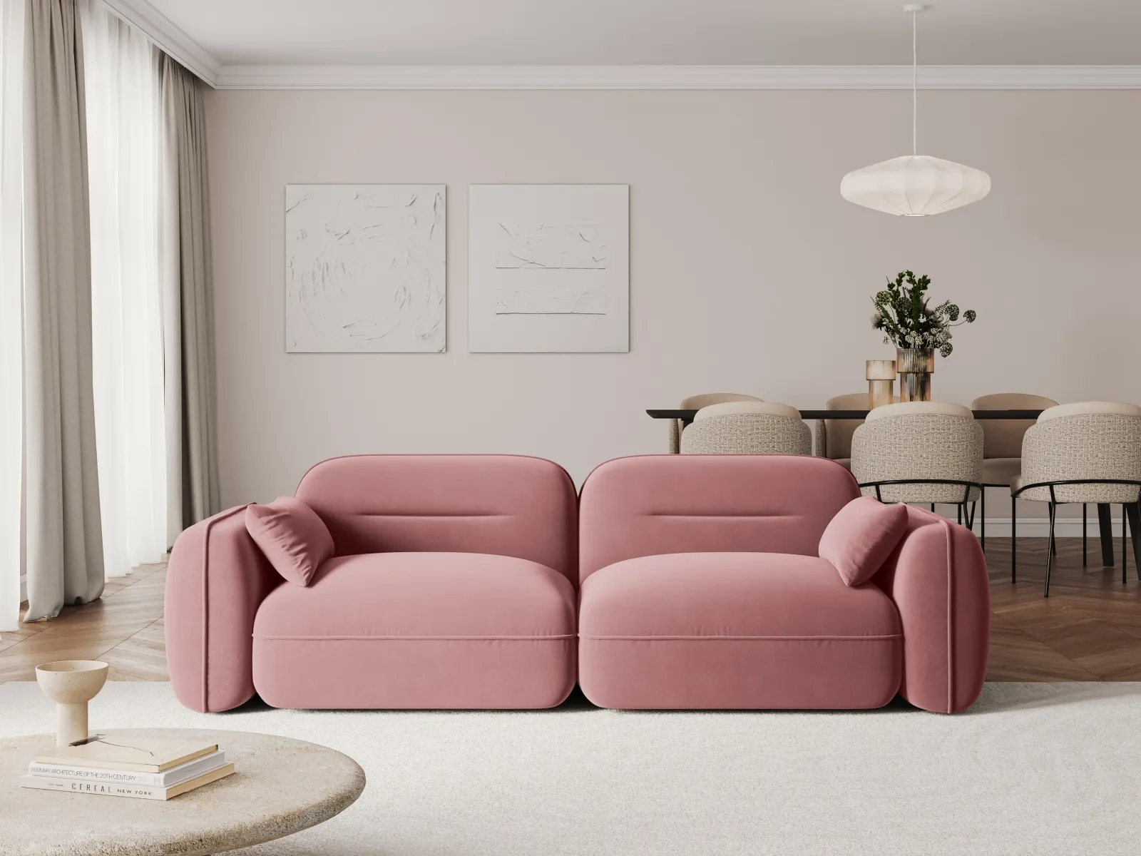 Sydney 3-Sitzer Sofa aus Samt, 230x90x70 cm - Image 20