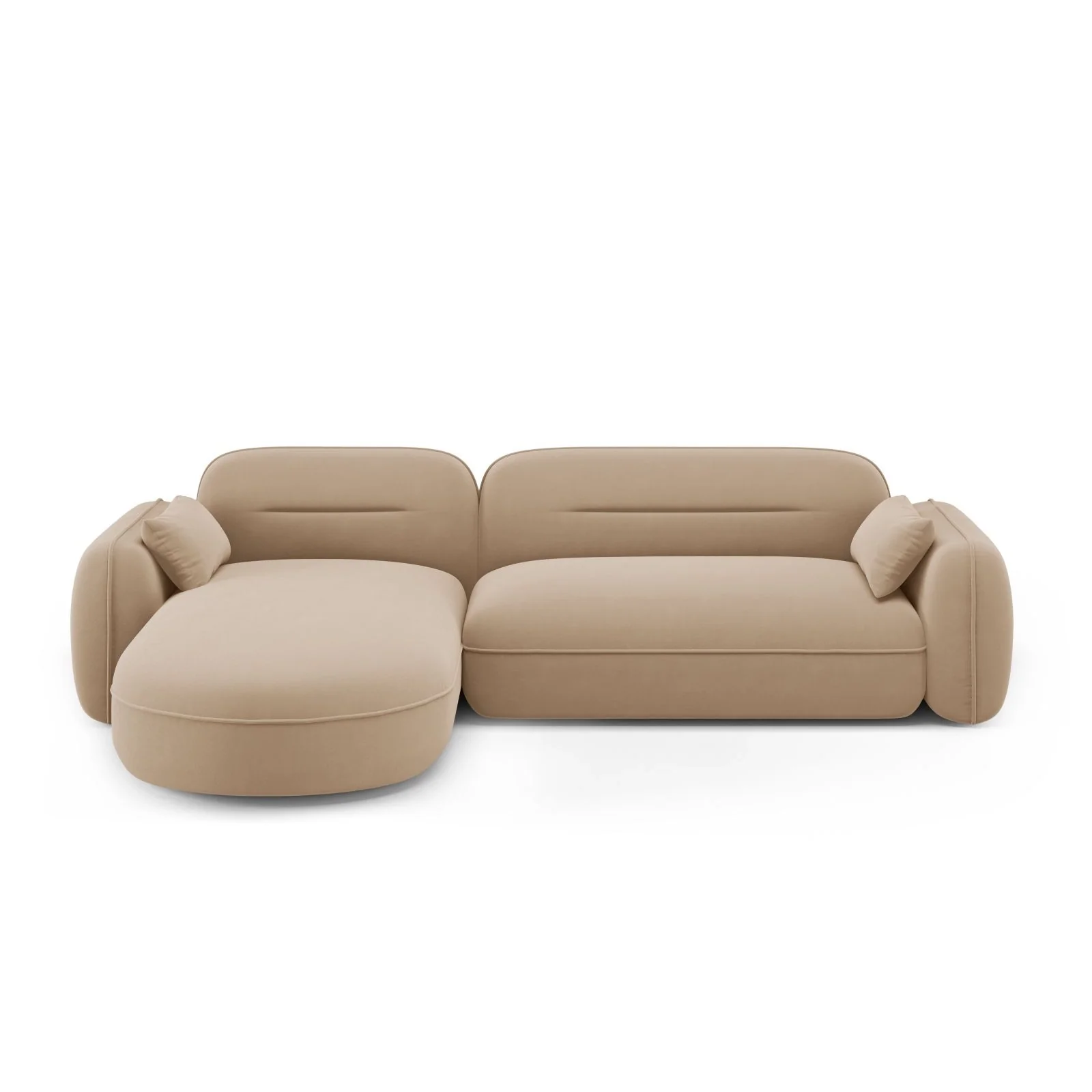 Sydney 4-Sitzer Ecksofa, Linke Seite, aus Samt, 275x165x70 cm - Image 13