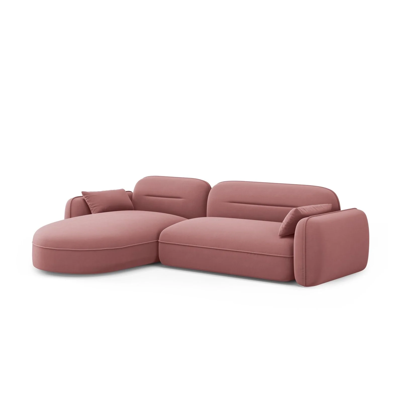 Sydney 4-Sitzer Ecksofa, Linke Seite, aus Samt, 275x165x70 cm - Image 22