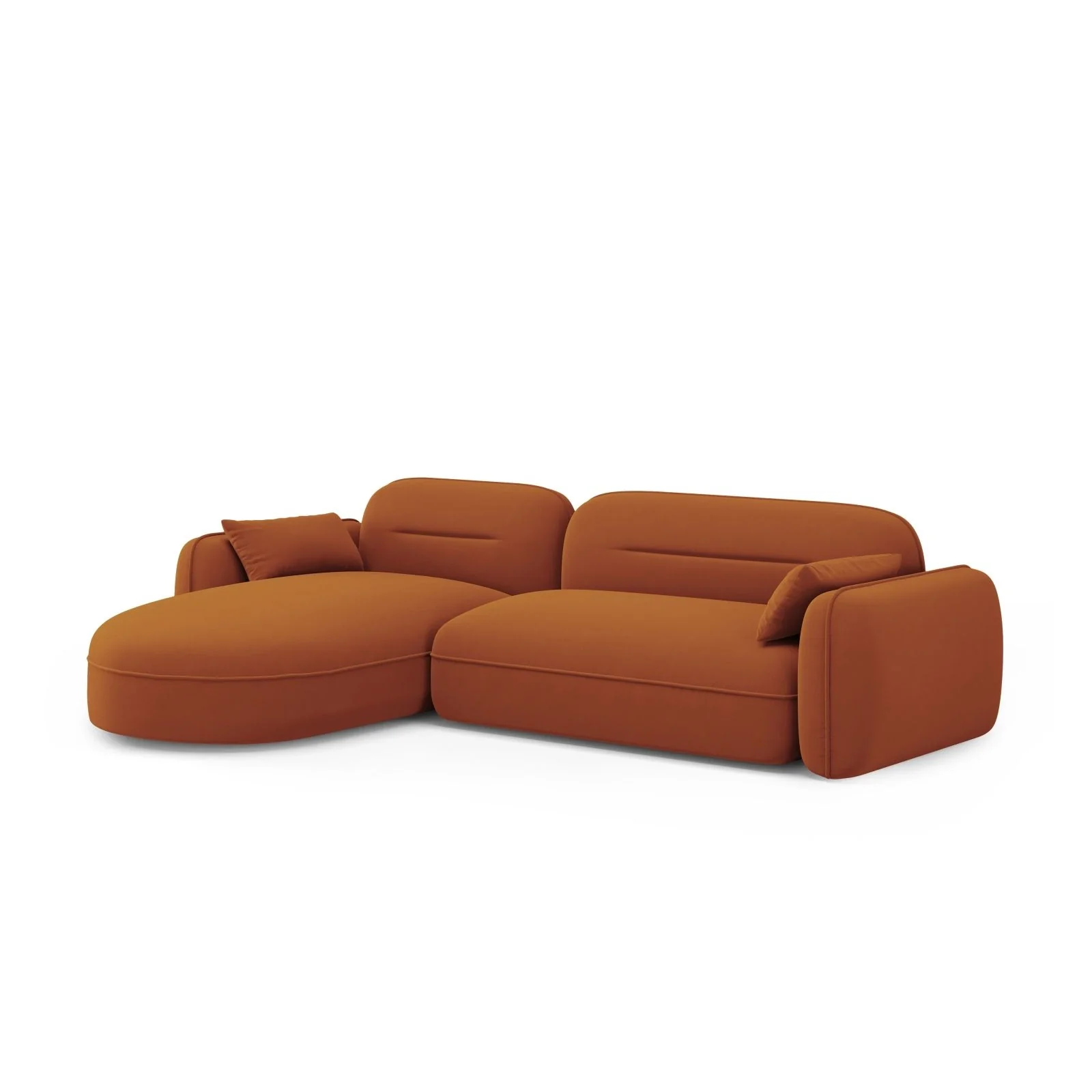Sydney 4-Sitzer Ecksofa, Linke Seite, aus Samt, 275x165x70 cm - Image 28