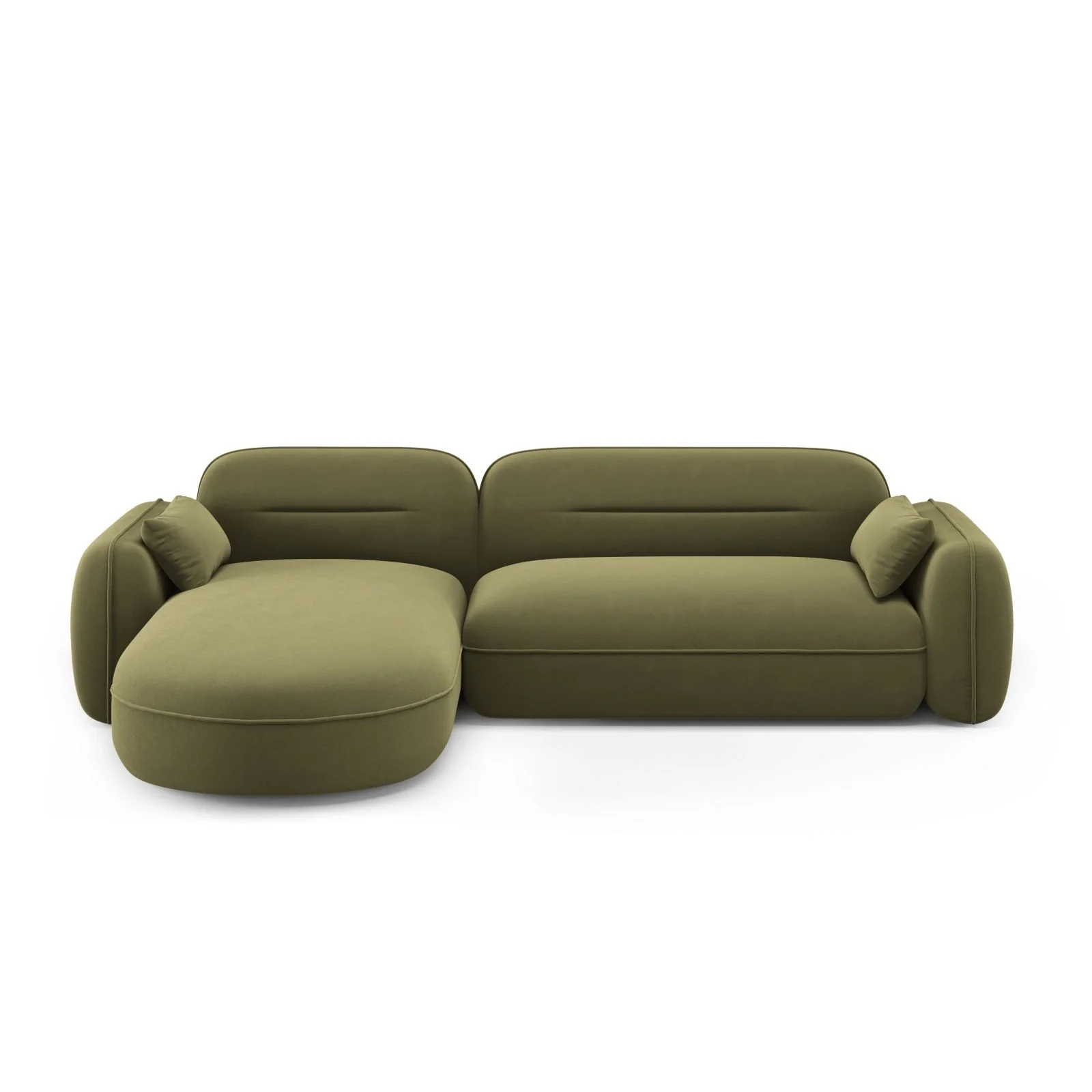 Sydney 4-Sitzer Ecksofa, Linke Seite, aus Samt, 275x165x70 cm - Image 31