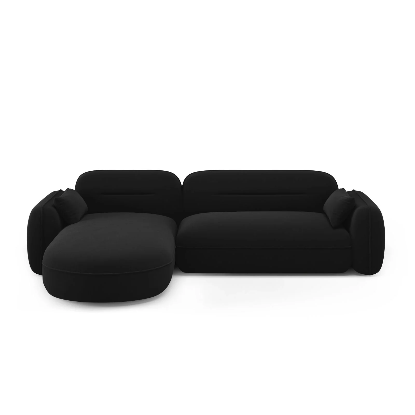 Sydney 4-Sitzer Ecksofa, Linke Seite, aus Samt, 275x165x70 cm - Image 43