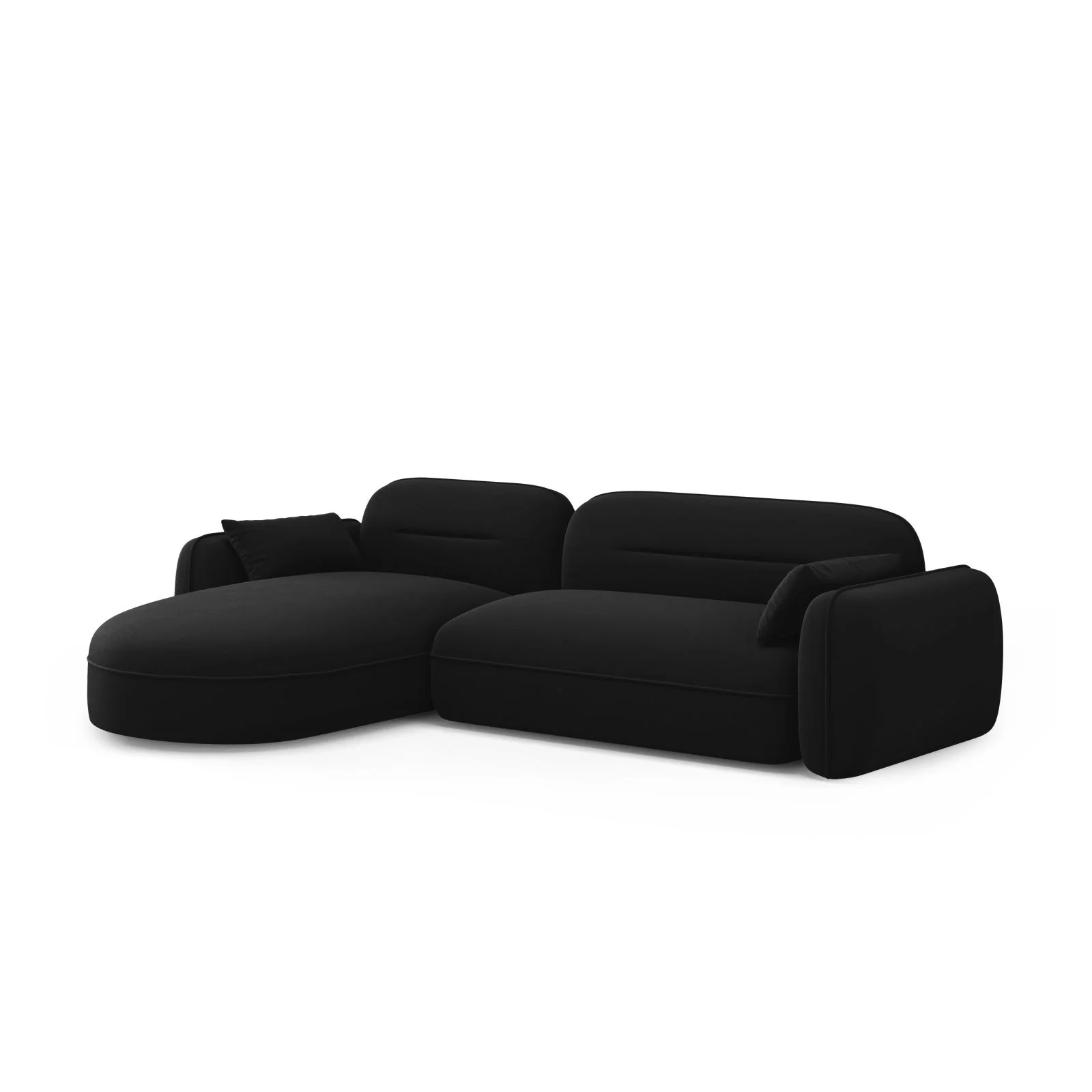 Sydney 4-Sitzer Ecksofa, Linke Seite, aus Samt, 275x165x70 cm - Image 46