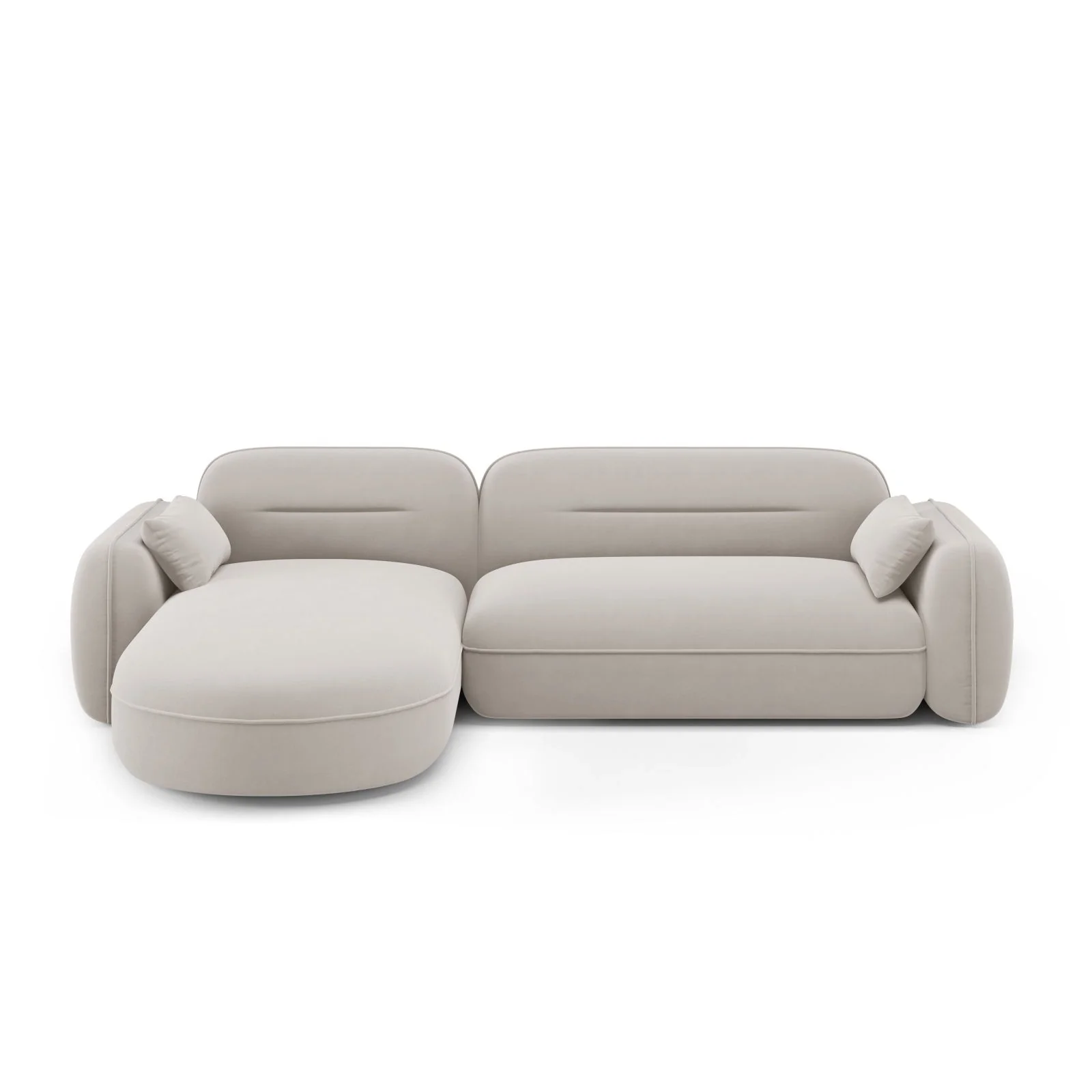 Sydney 4-Sitzer Ecksofa, Linke Seite, aus Samt, 275x165x70 cm - Image 7