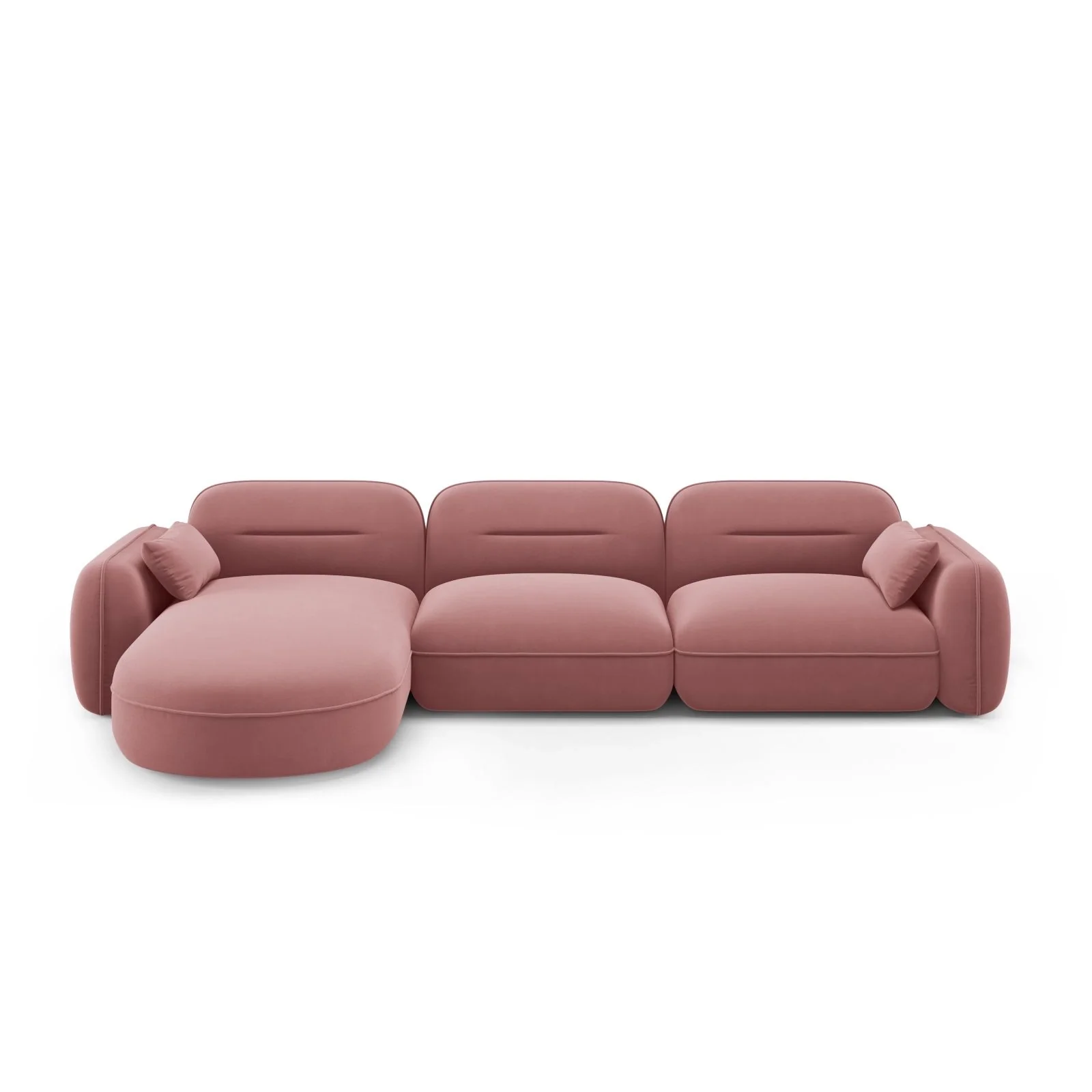 Sydney 4-Sitzer Ecksofa, Linke Seite, aus Samt, 320x165x70 cm - Image 19