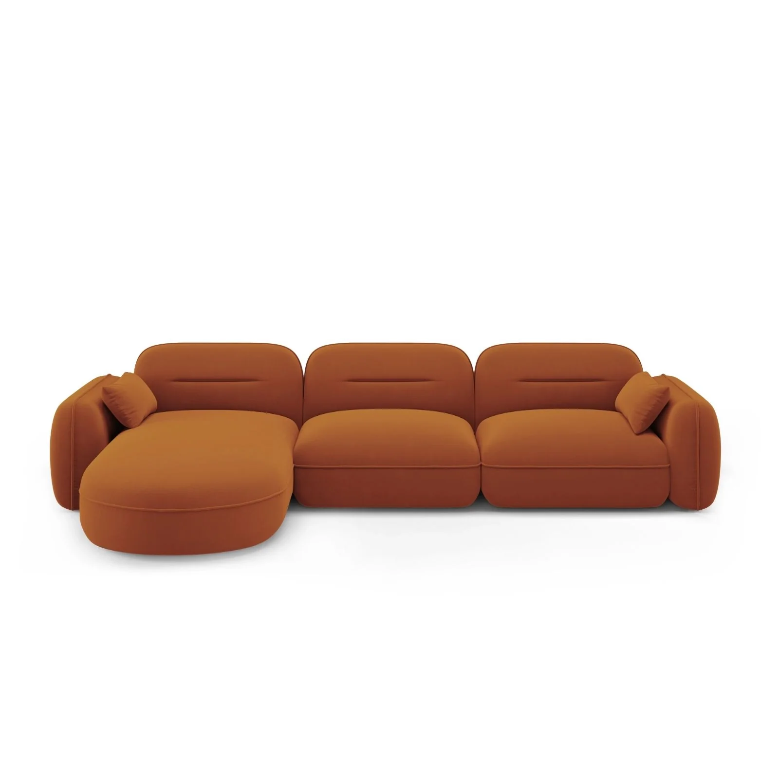 Sydney 4-Sitzer Ecksofa, Linke Seite, aus Samt, 320x165x70 cm - Image 25