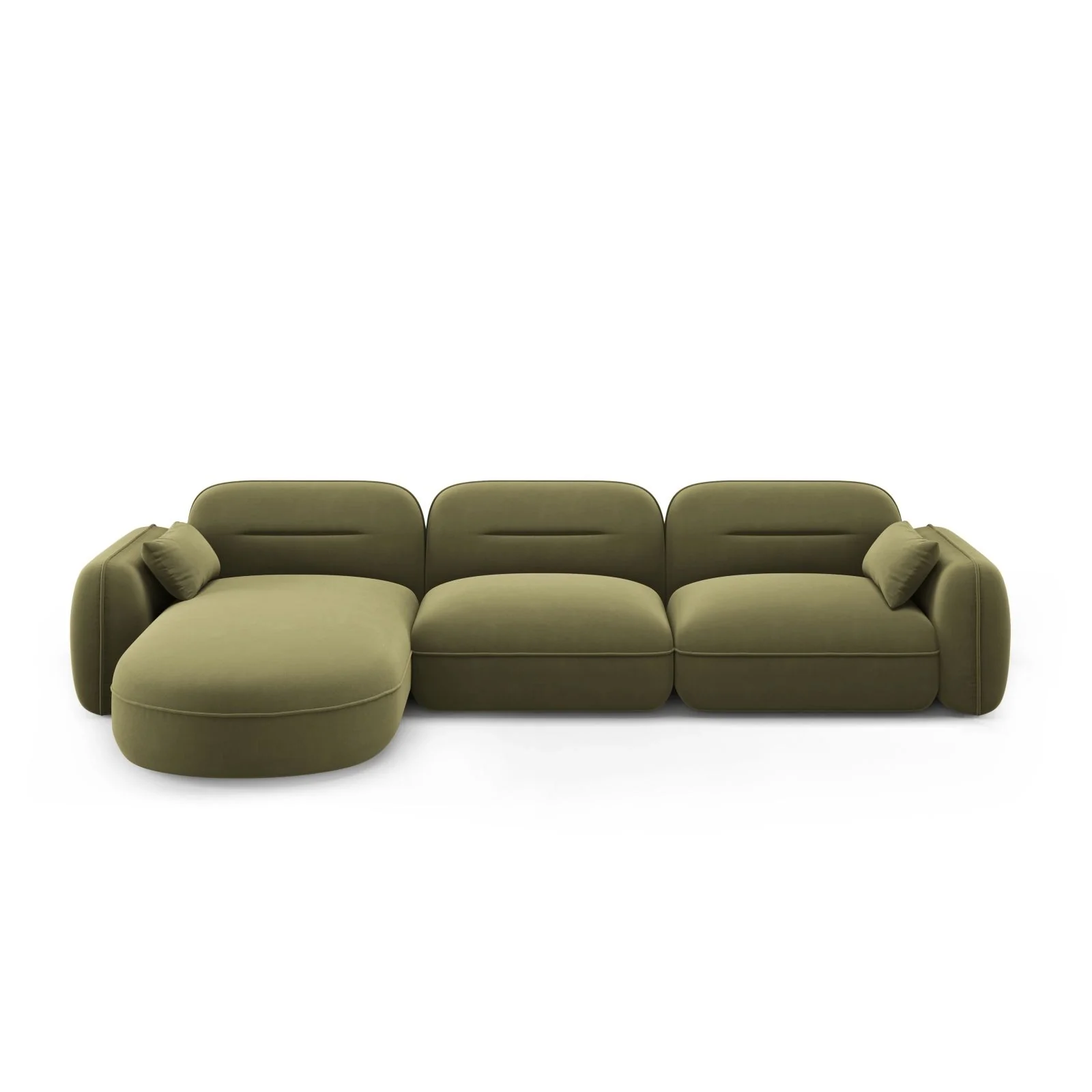 Sydney 4-Sitzer Ecksofa, Linke Seite, aus Samt, 320x165x70 cm - Image 31