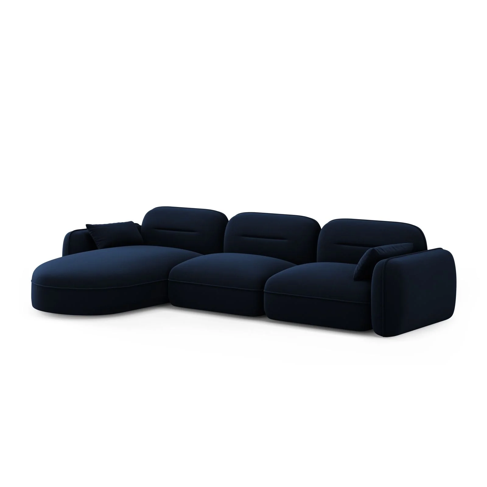 Sydney 4-Sitzer Ecksofa, Linke Seite, aus Samt, 320x165x70 cm - Image 40