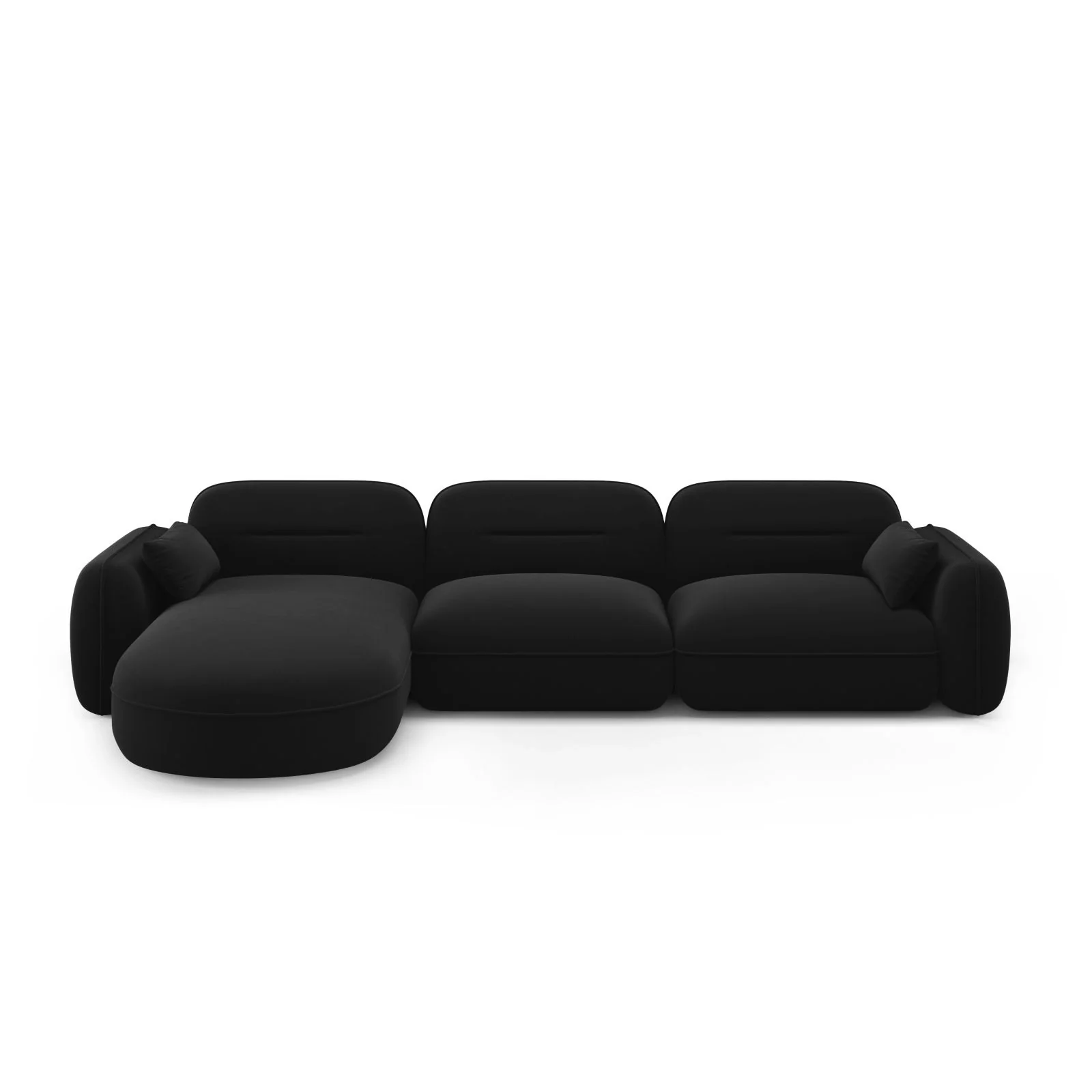 Sydney 4-Sitzer Ecksofa, Linke Seite, aus Samt, 320x165x70 cm - Image 43