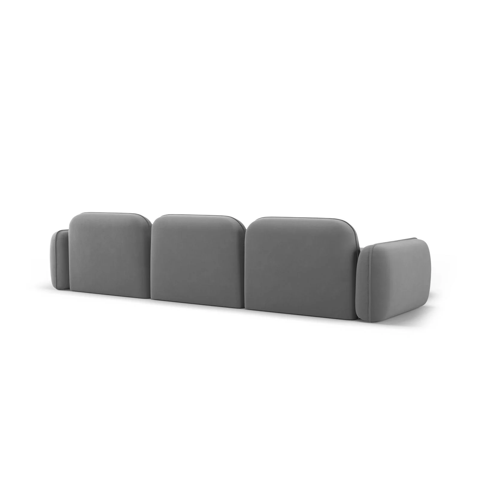 Sydney 4-Sitzer Ecksofa, Linke Seite, aus Samt, 320x165x70 cm - Image 5