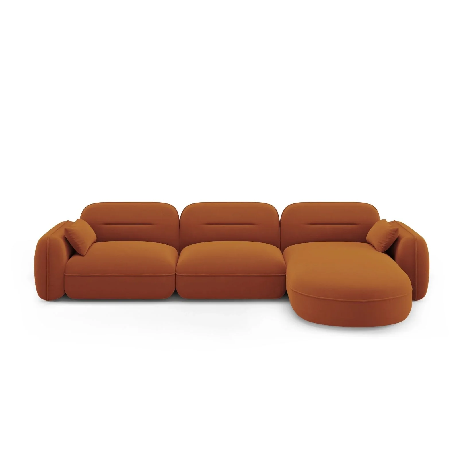 Sydney 4-Sitzer Ecksofa, Rechte Seite, aus Samt, 320x165x70 cm - Image 25