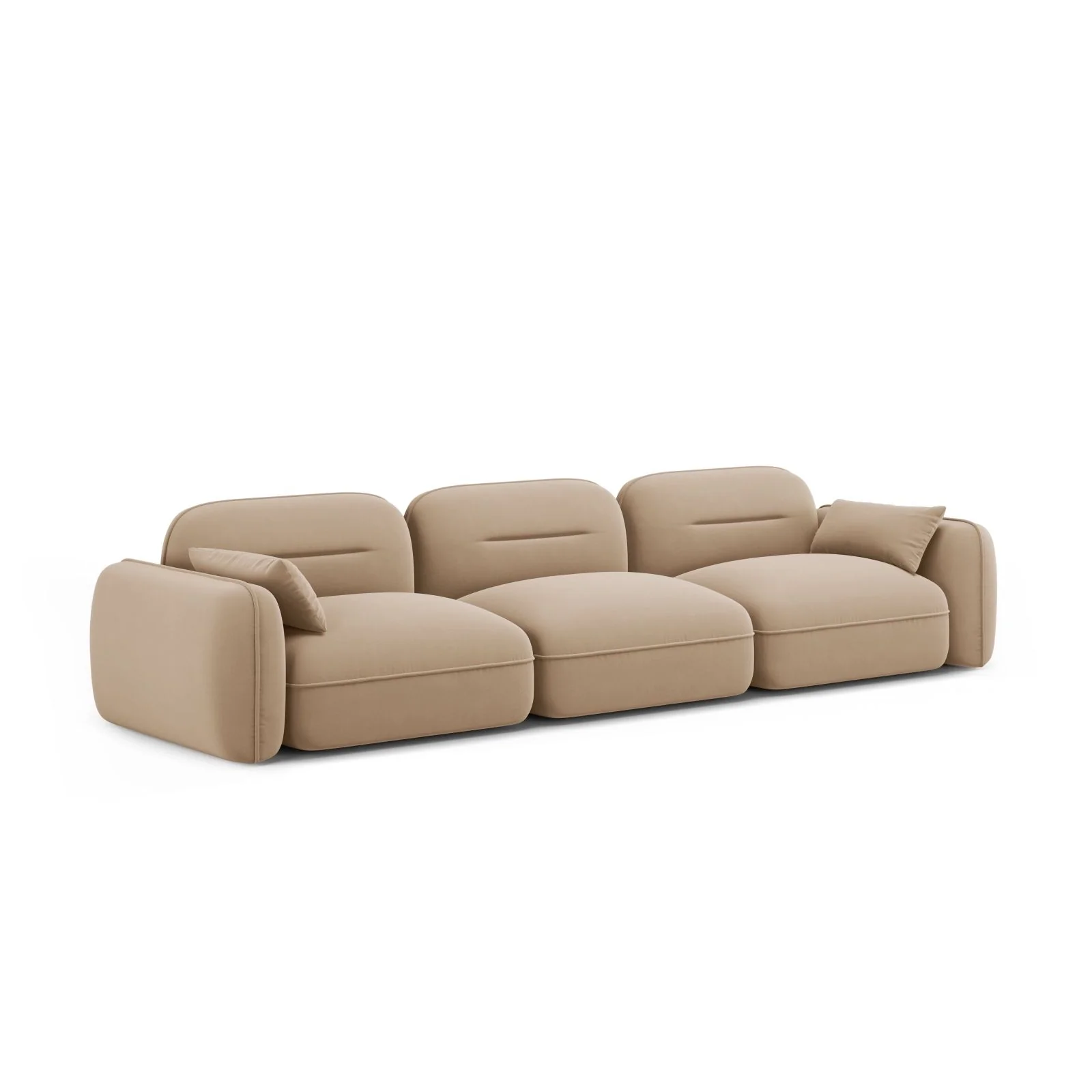 Sydney 4-Sitzer Sofa aus Samt, 320x90x70 cm - Image 16