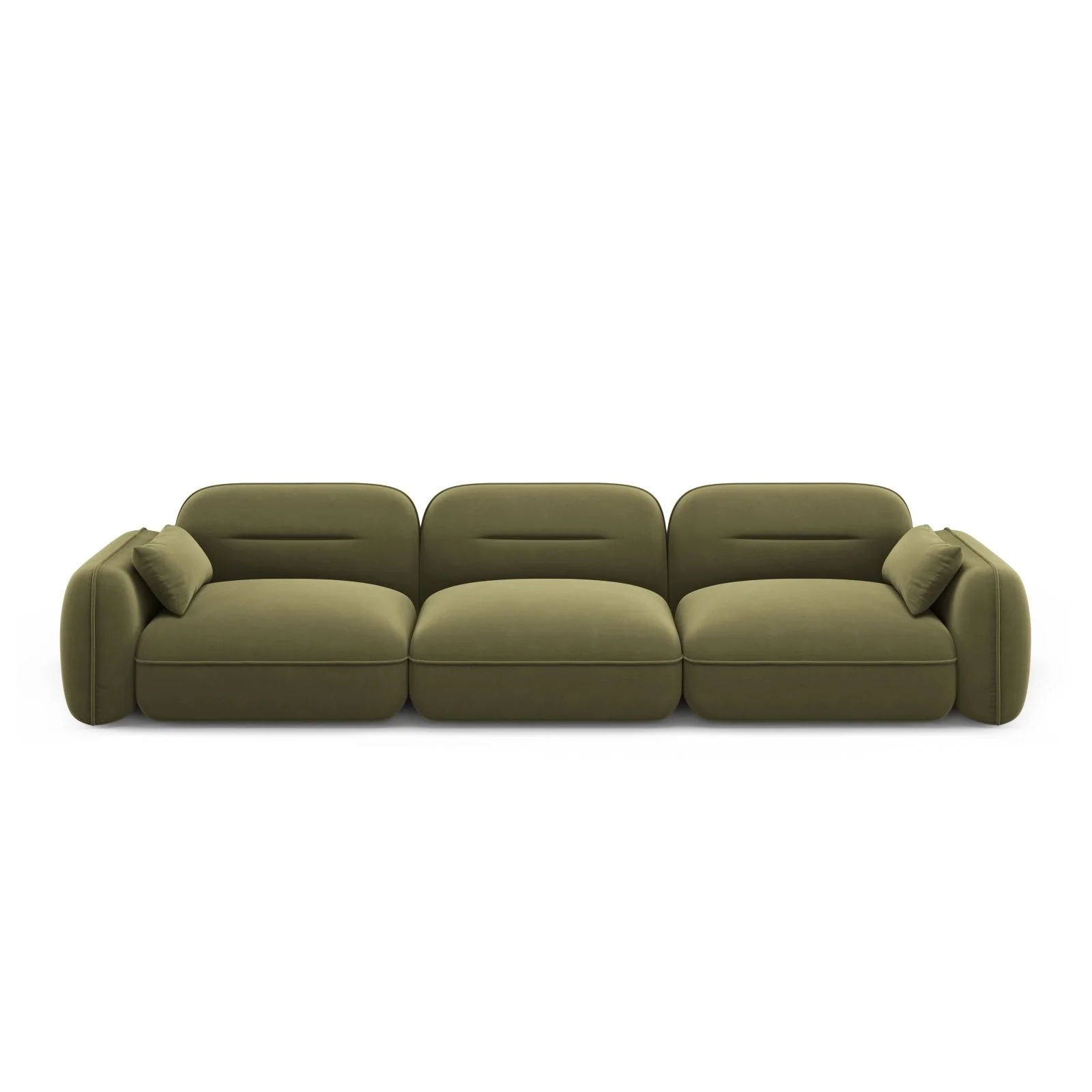 Sydney 4-Sitzer Sofa aus Samt, 320x90x70 cm - Image 31