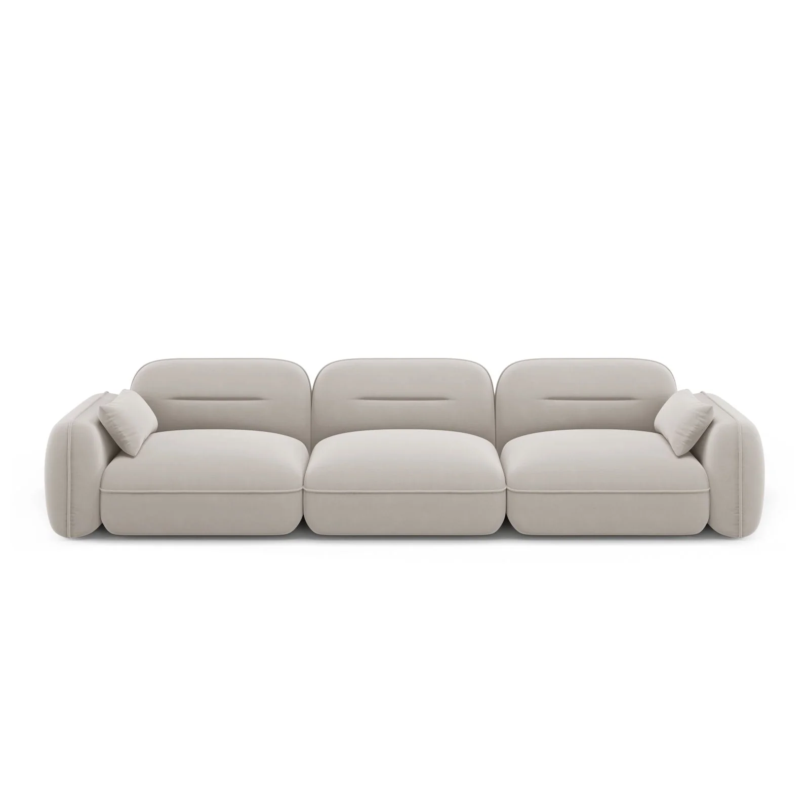 Sydney 4-Sitzer Sofa aus Samt, 320x90x70 cm - Image 7